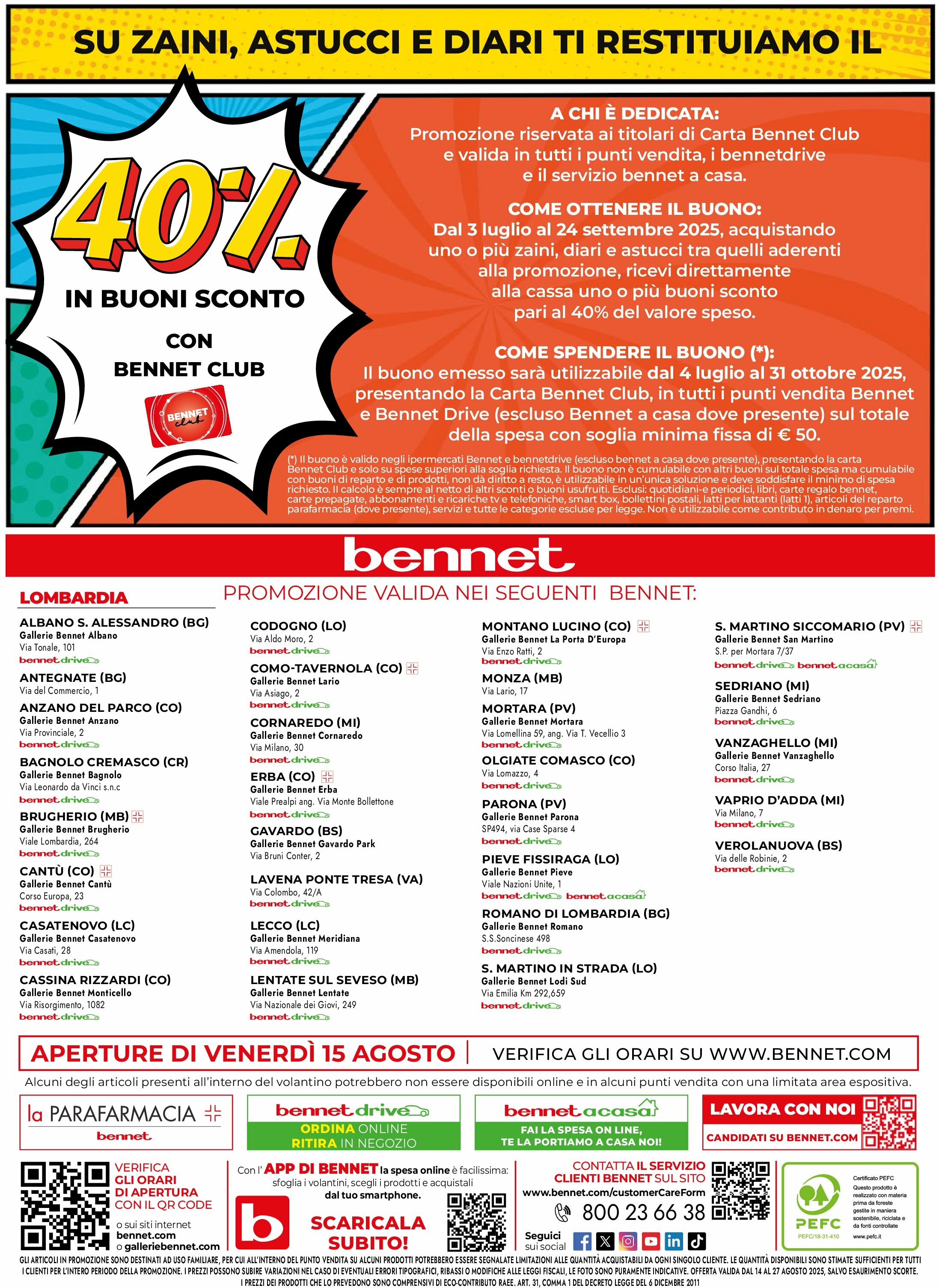 bennet - Volantino Bennet valido dal 14/08 al 27/08 - page: 28