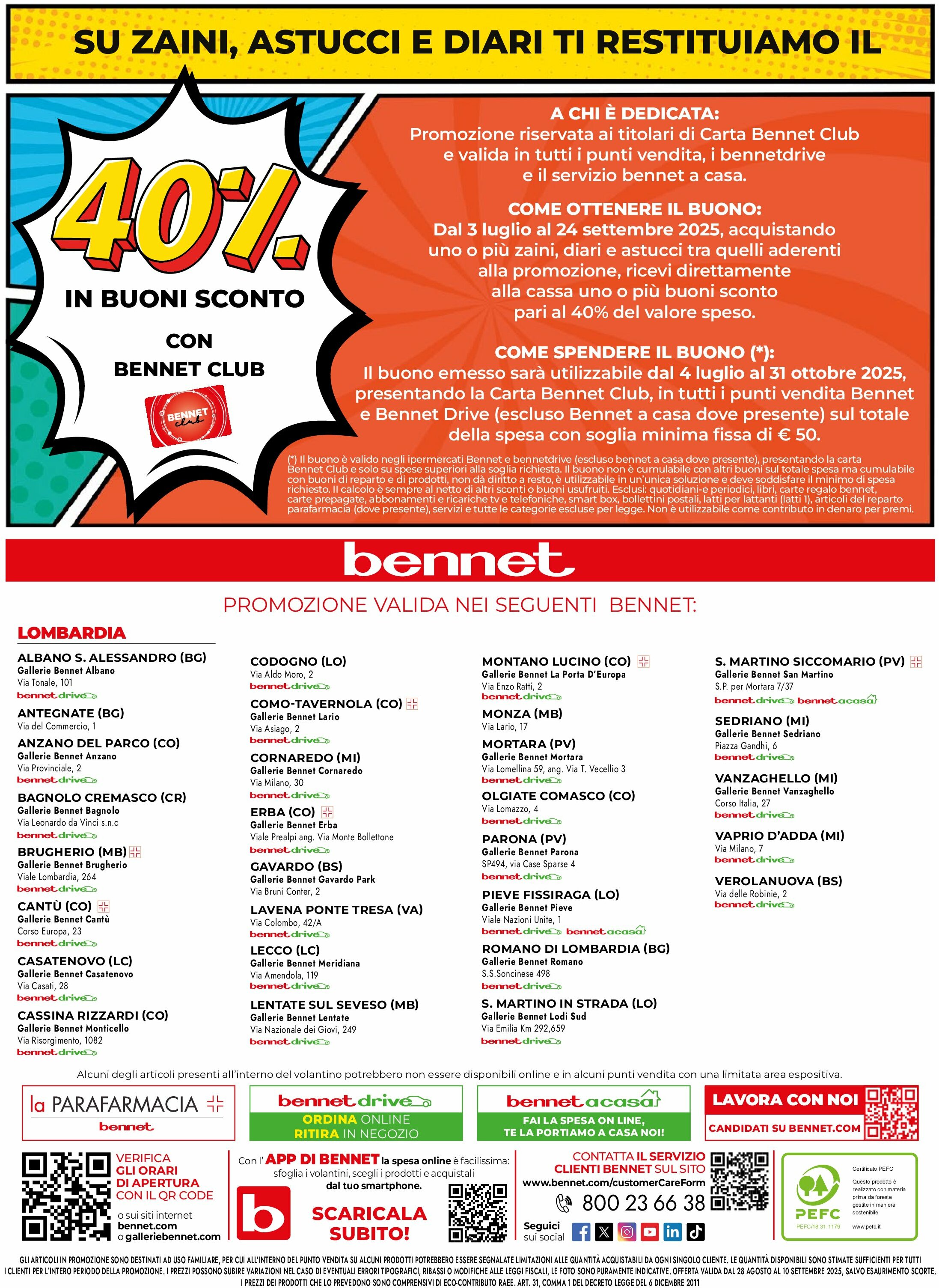 bennet - Volantino Bennet valido dal 28/08 al 10/09 - page: 28