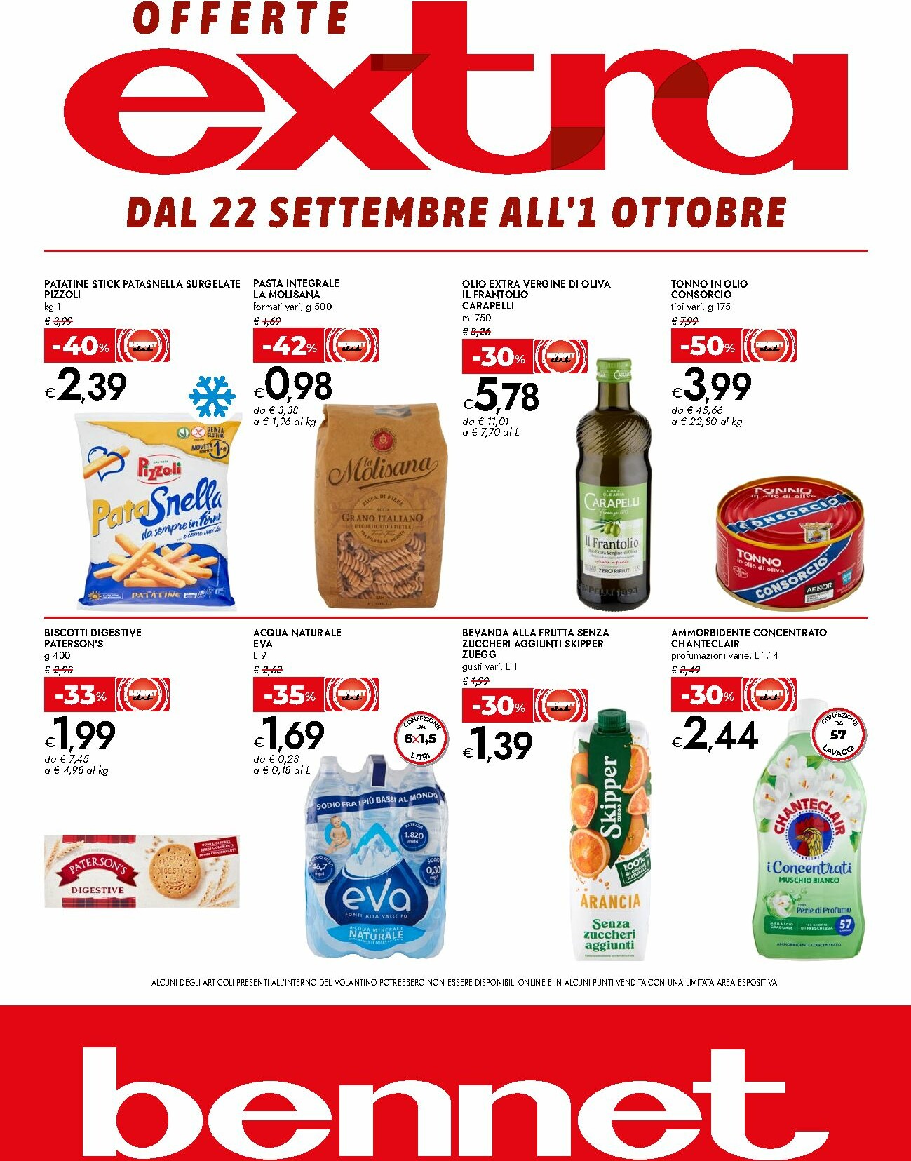 bennet - Volantino Bennet - Offerte Extra valido dal 22/09 al 01/10