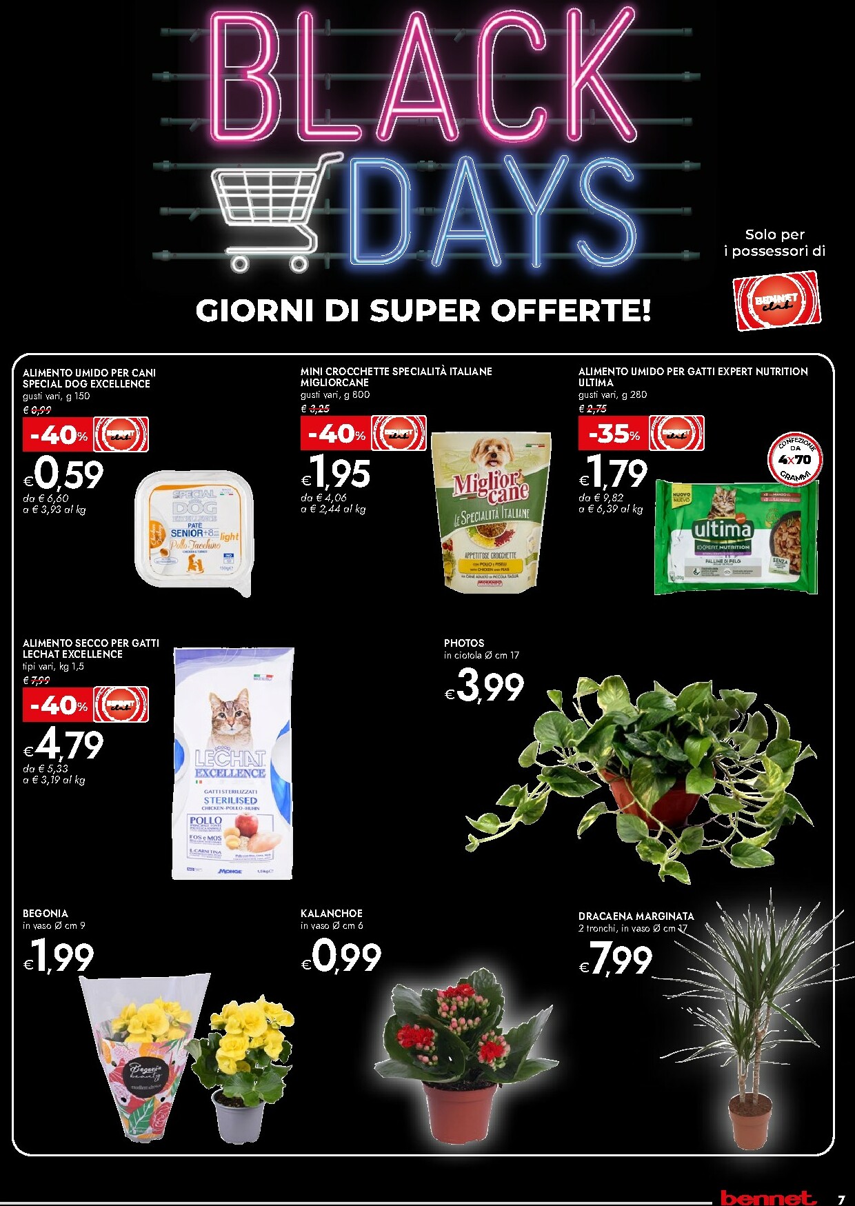 bennet - Volantino Bennet - Black Days valido dal 13/11 al 26/11 - page: 7