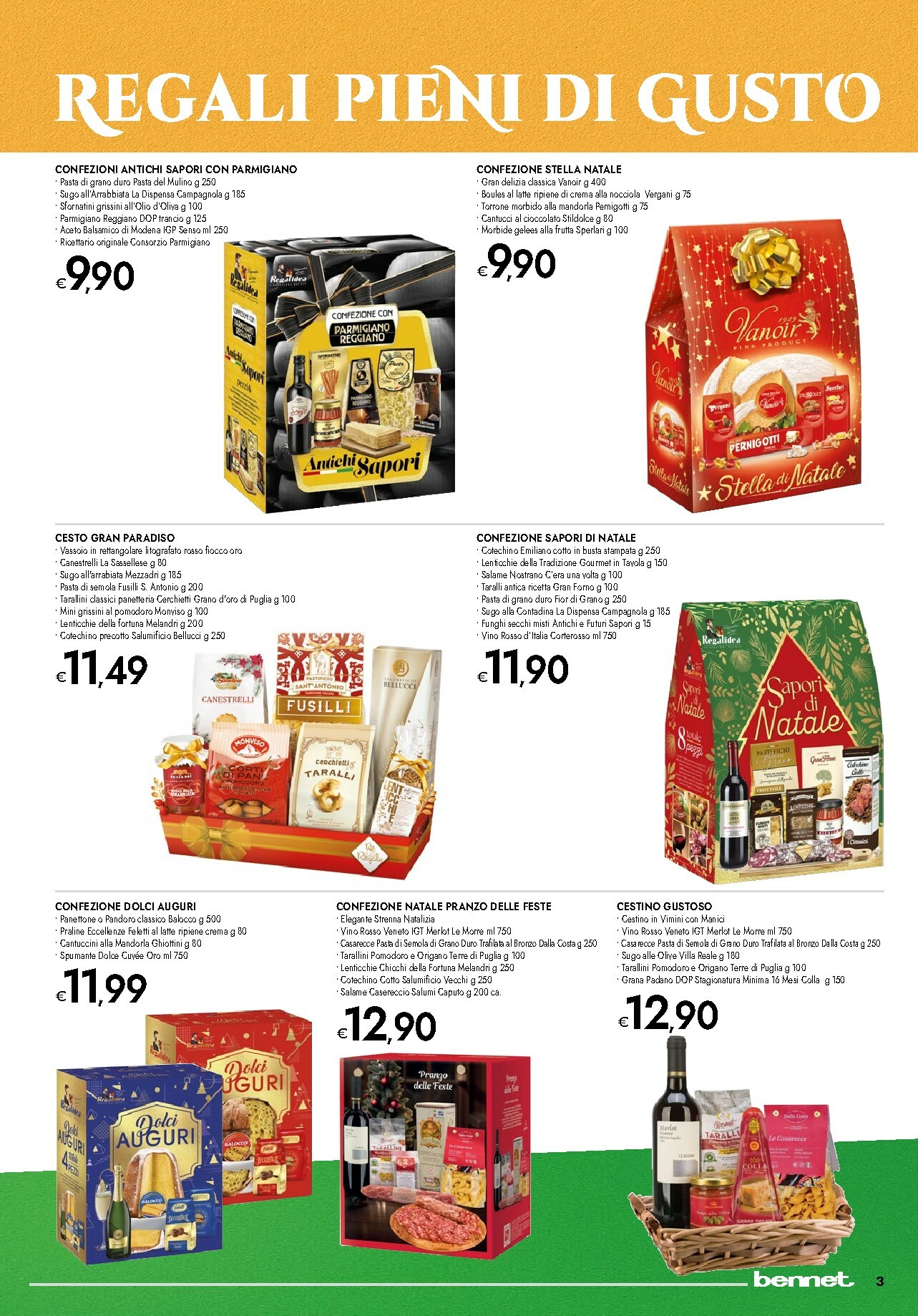 bennet - Volantino Bennet - Regali Pieni di Gusto valido dal 20/11 al 24/12 - page: 3