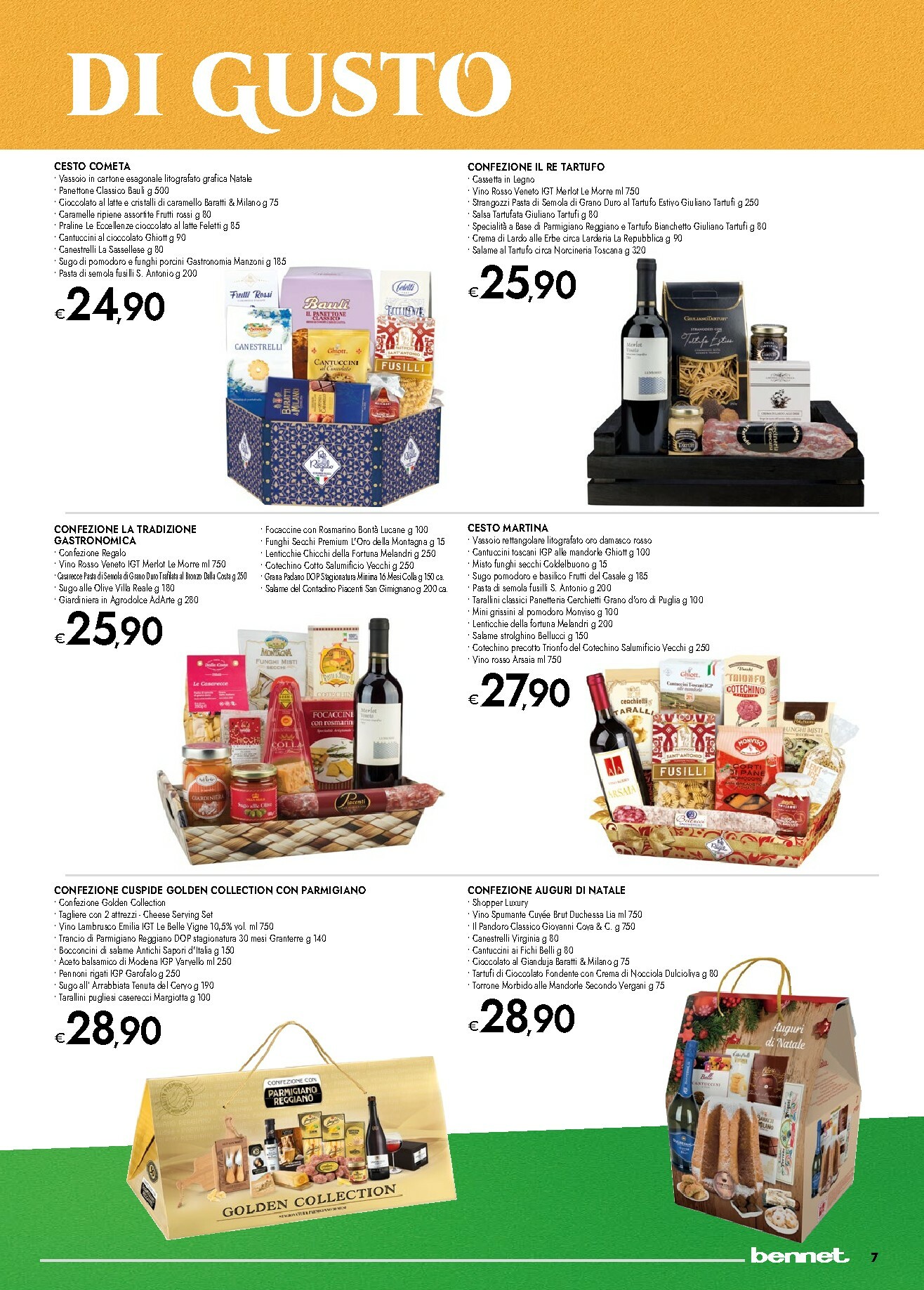 bennet - Volantino Bennet - Regali Pieni di Gusto valido dal 20/11 al 24/12 - page: 7