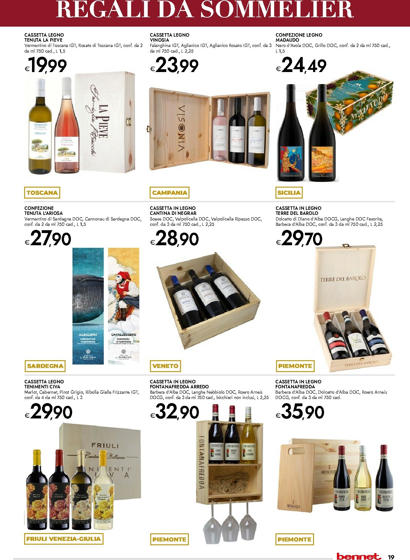 bennet - Volantino Bennet - Regali Pieni di Gusto valido dal 20/11 al 24/12 - page: 19