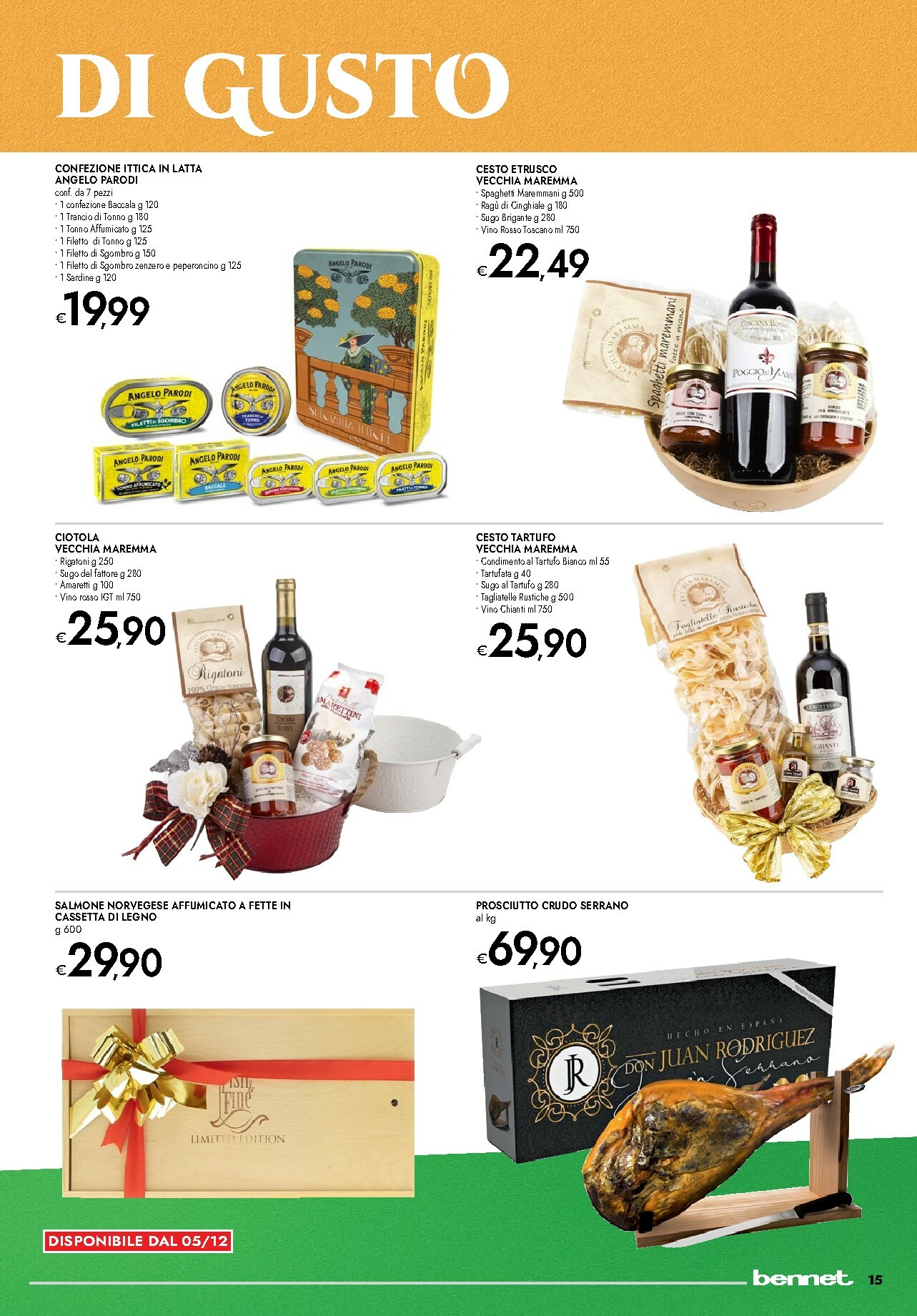 bennet - Volantino Bennet - Regali Pieni di Gusto valido dal 20/11 al 24/12 - page: 15