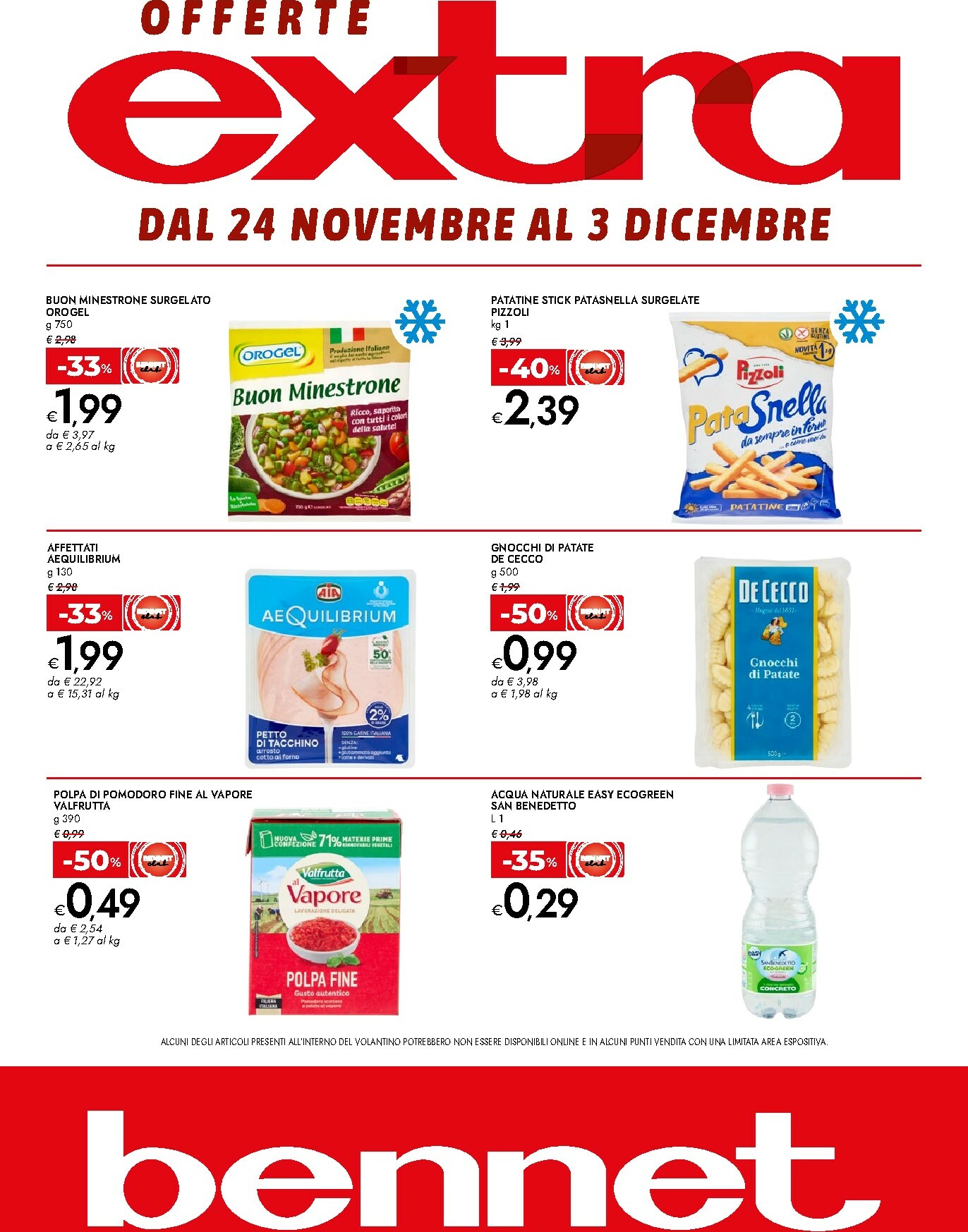bennet - Volantino Bennet - Offerte Extra valido dal 24/11 al 03/12