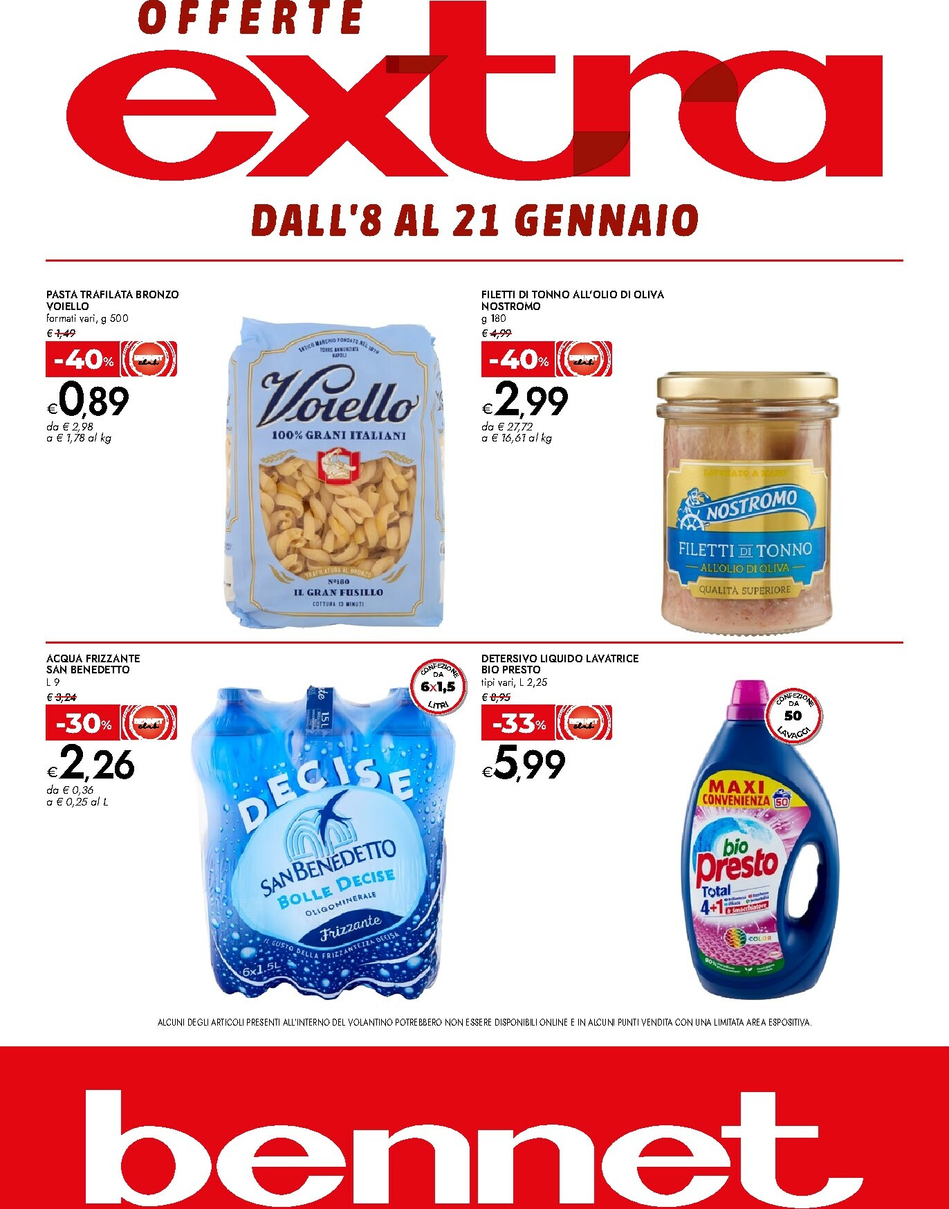 bennet - Volantino Bennet - Offerte extra valido dal 08/01 al 21/01