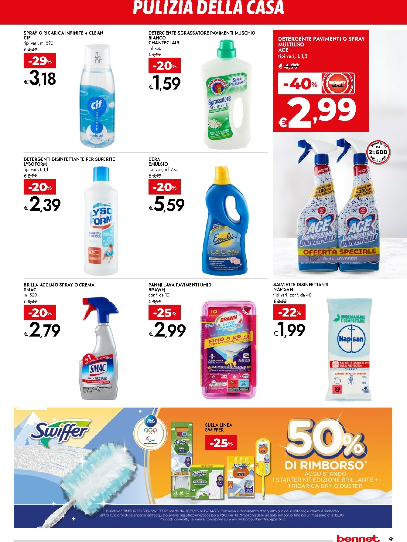 bennet - Volantino Bennet - Una Casa che sa di Pulito valido dal 08/01 al 21/01 - page: 9