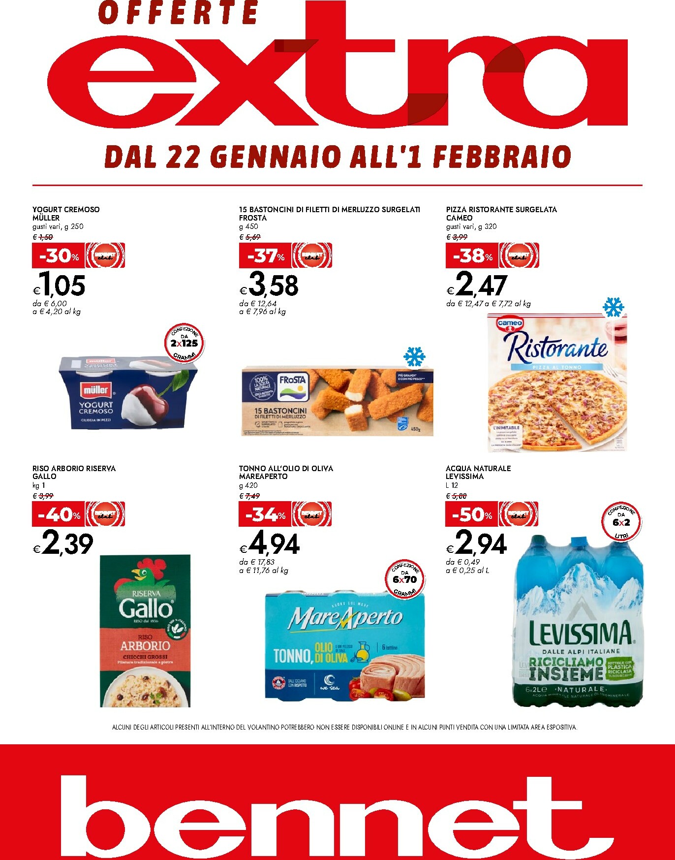 bennet - Volantino Bennet - Offerte extra valido dal 22/01 al 01/02