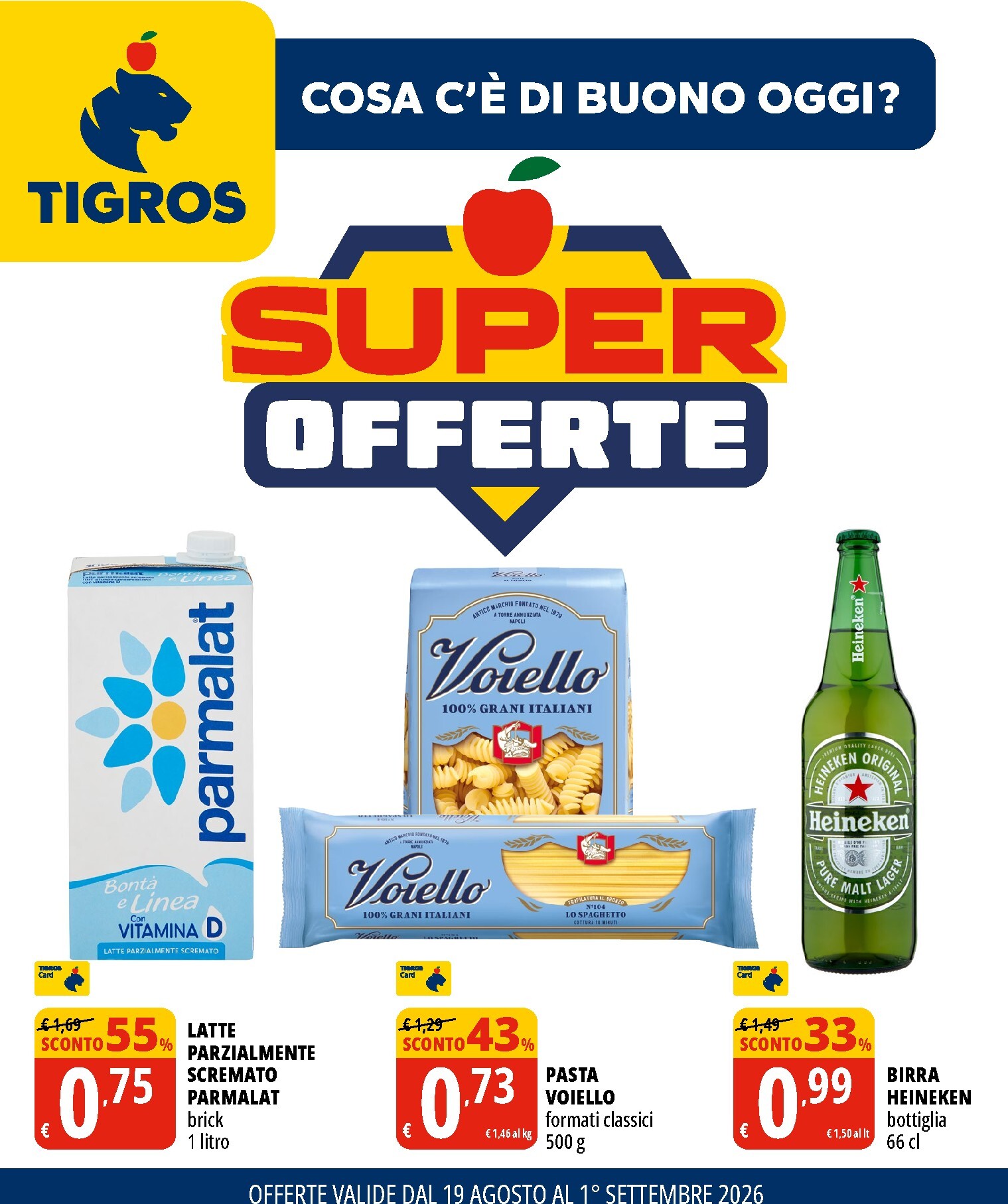 tigros - Volantino futuro Tigros valido dal mercoledì 19/08/2026 al martedì 01/09/2026