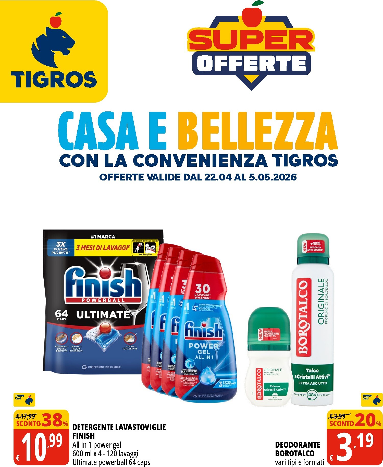 tigros - Volantino attuale di Tigros - Casa e bellezza valido dal mercoledì 22/04/2026 al martedì 05/05/2026