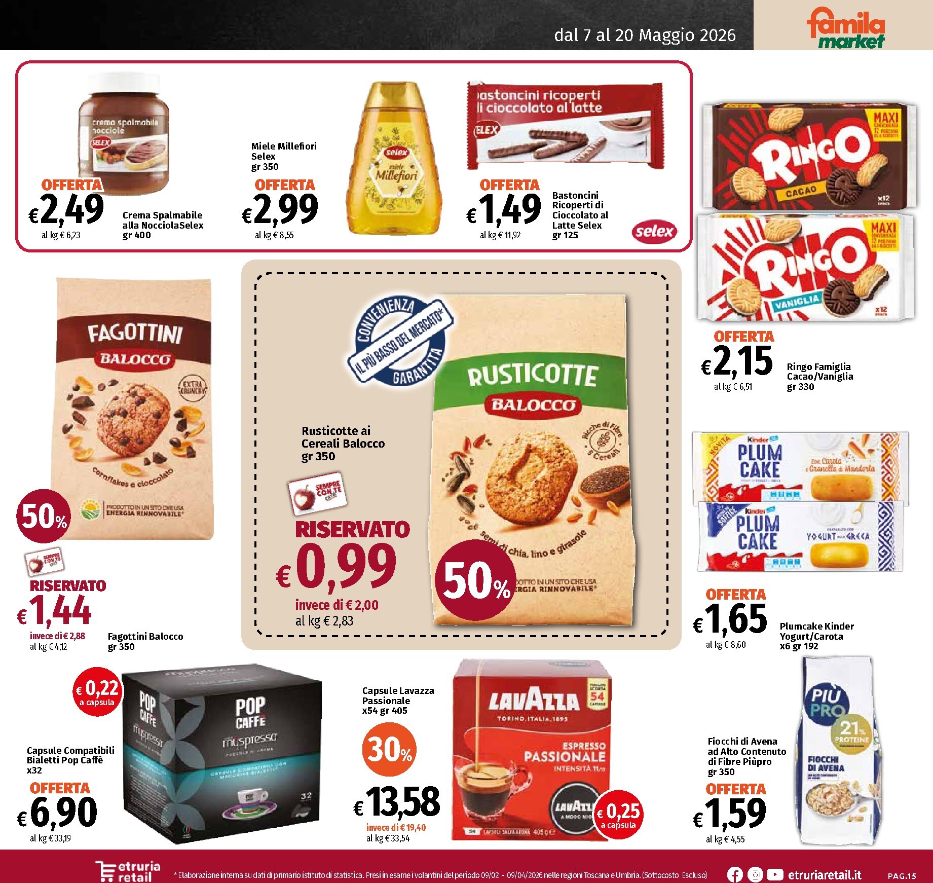 famila - Volantino attuale di Famila Market - Sconto Fino al 50% valido dal lunedì 18/05/2026 al mercoledì 20/05/2026 - page: 15