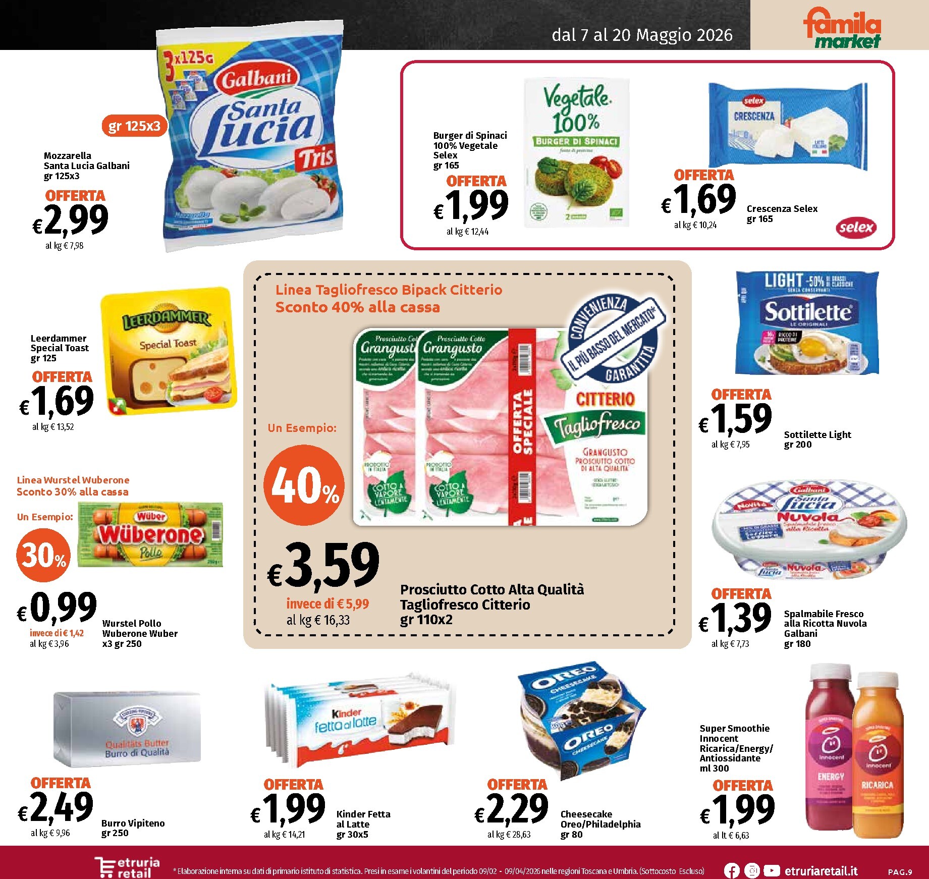 famila - Volantino attuale di Famila Market - Sconto Fino al 50% valido dal lunedì 18/05/2026 al mercoledì 20/05/2026 - page: 9