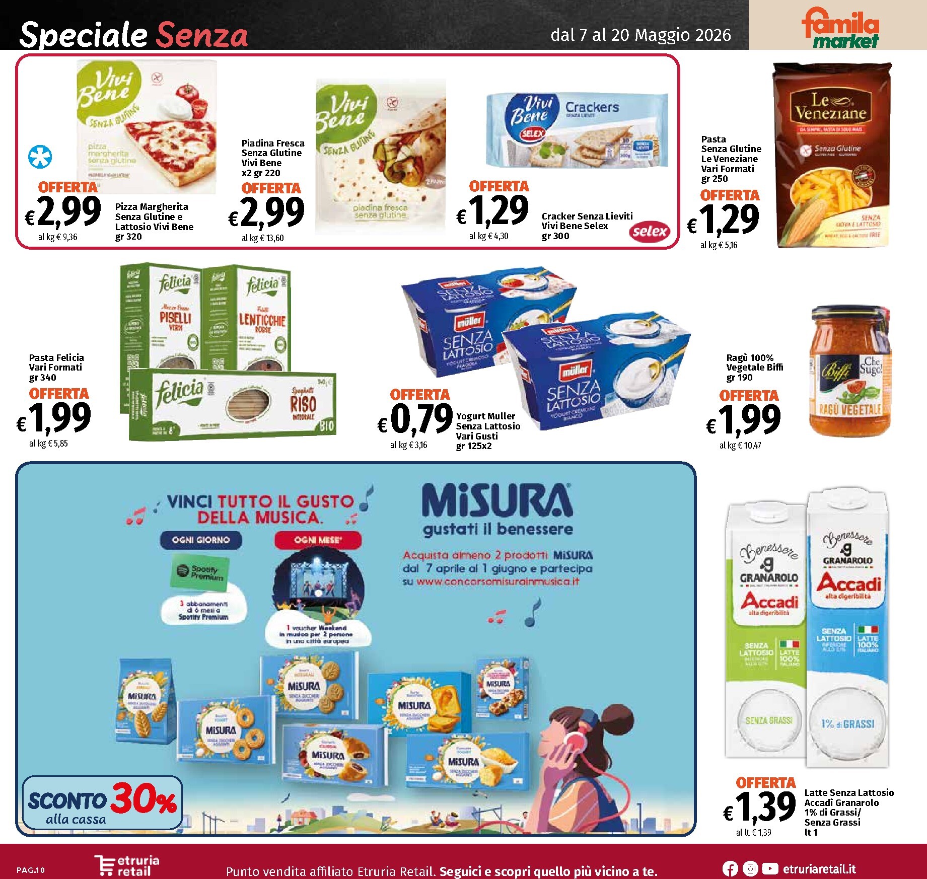 famila - Volantino attuale di Famila Market - Sconto Fino al 50% valido dal lunedì 18/05/2026 al mercoledì 20/05/2026 - page: 10