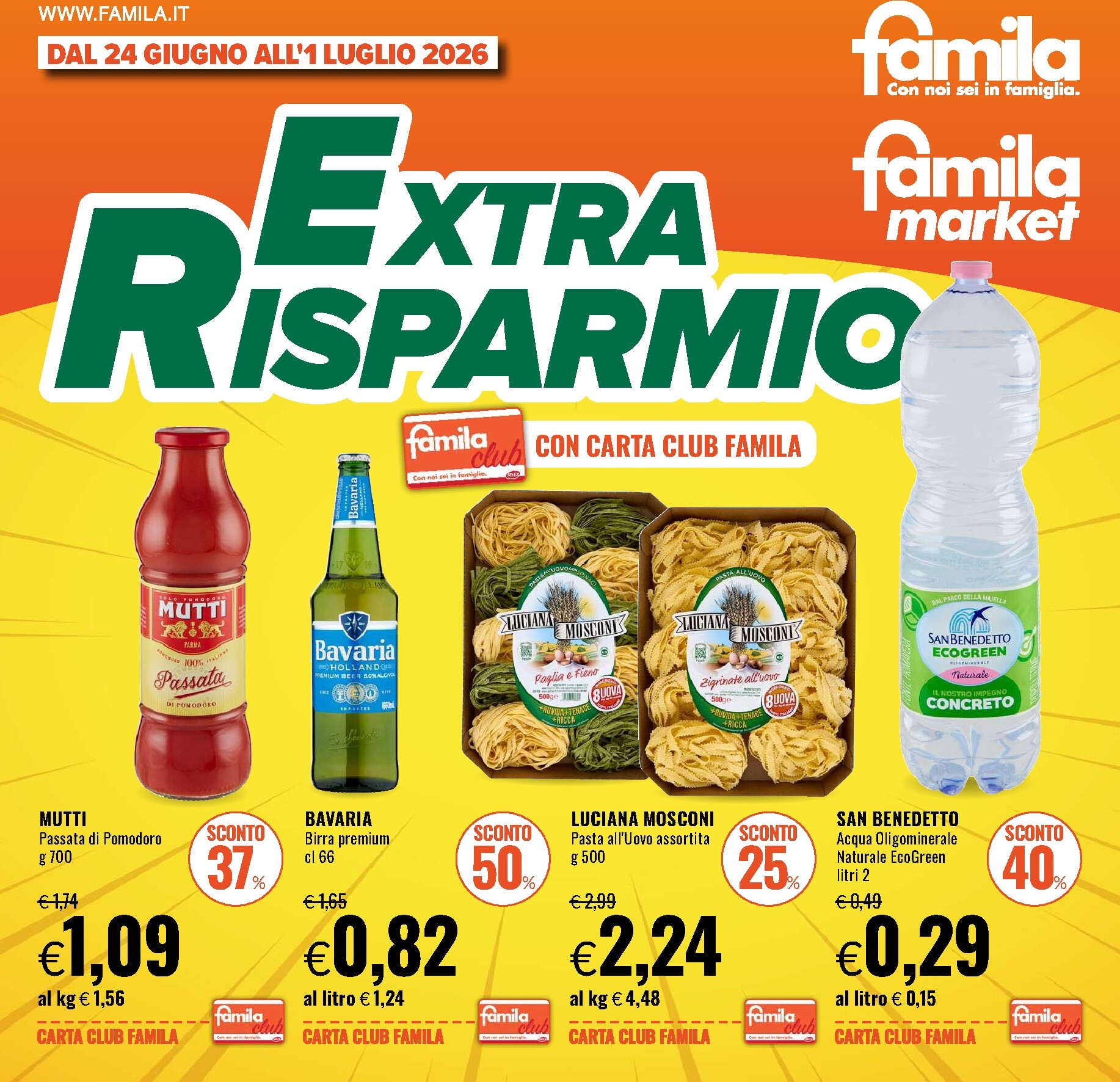 famila - Volantino attuale di Famila - Extra Risparmio valido dal mercoledì 24/06/2026 al mercoledì 01/07/2026