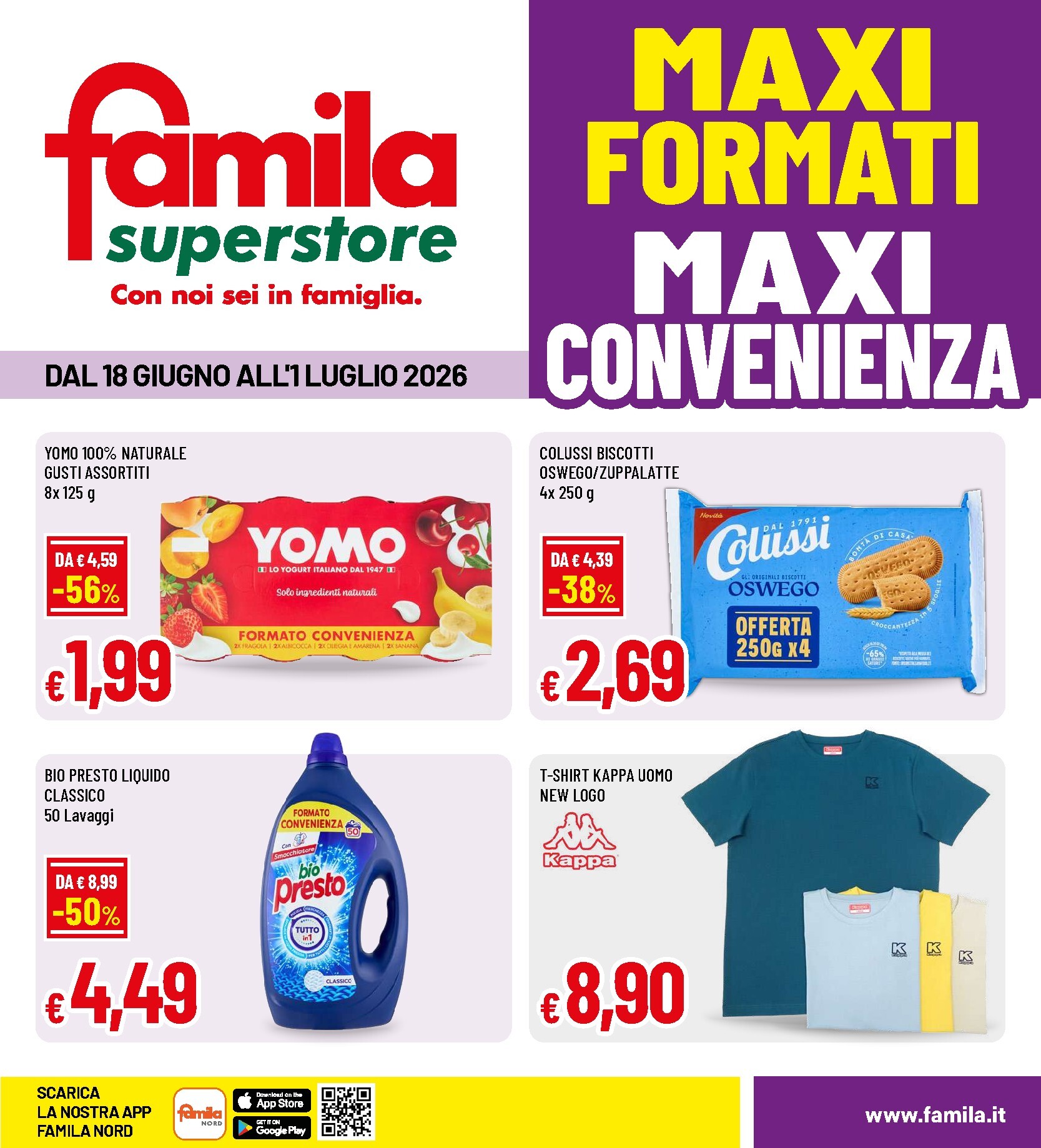 famila - Volantino attuale di Famila Superstore valido dal giovedì 18/06/2026 al mercoledì 01/07/2026