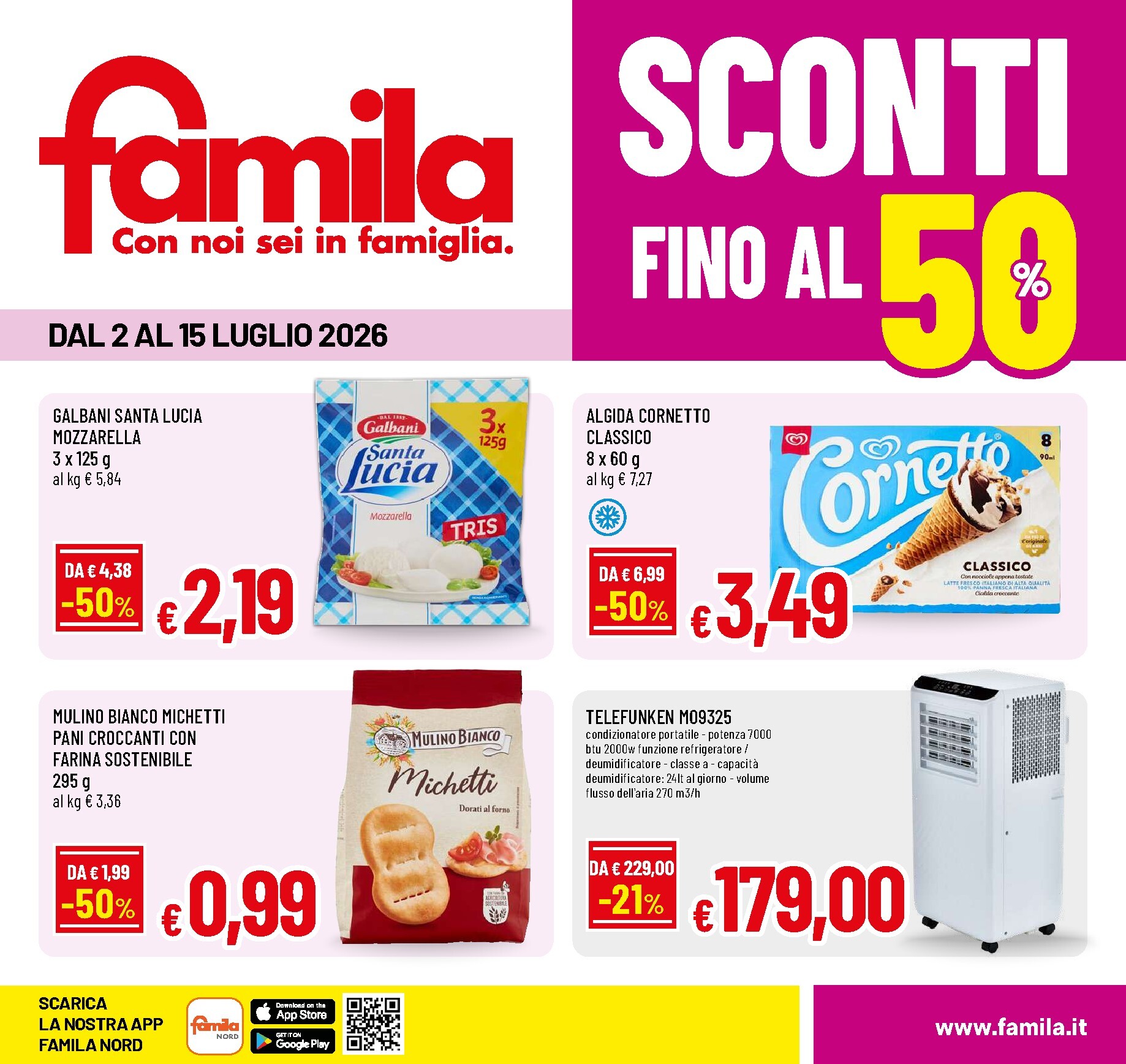 famila - Volantino attuale di Famila - Sconti fino al 50 % valido dal giovedì 02/07/2026 al mercoledì 15/07/2026