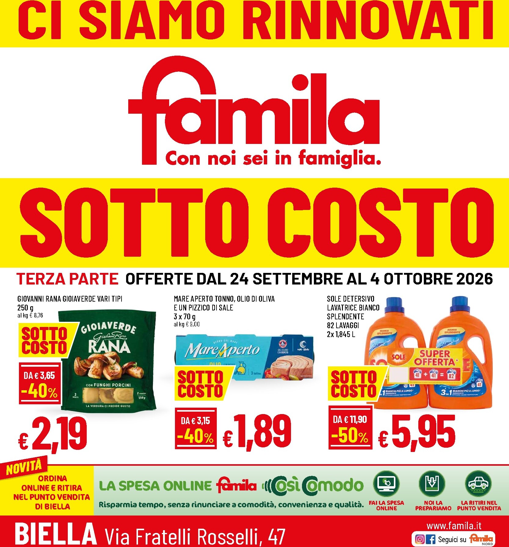 famila - Volantino attuale di Famila valido dal giovedì 24/09/2026 al domenica 04/10/2026