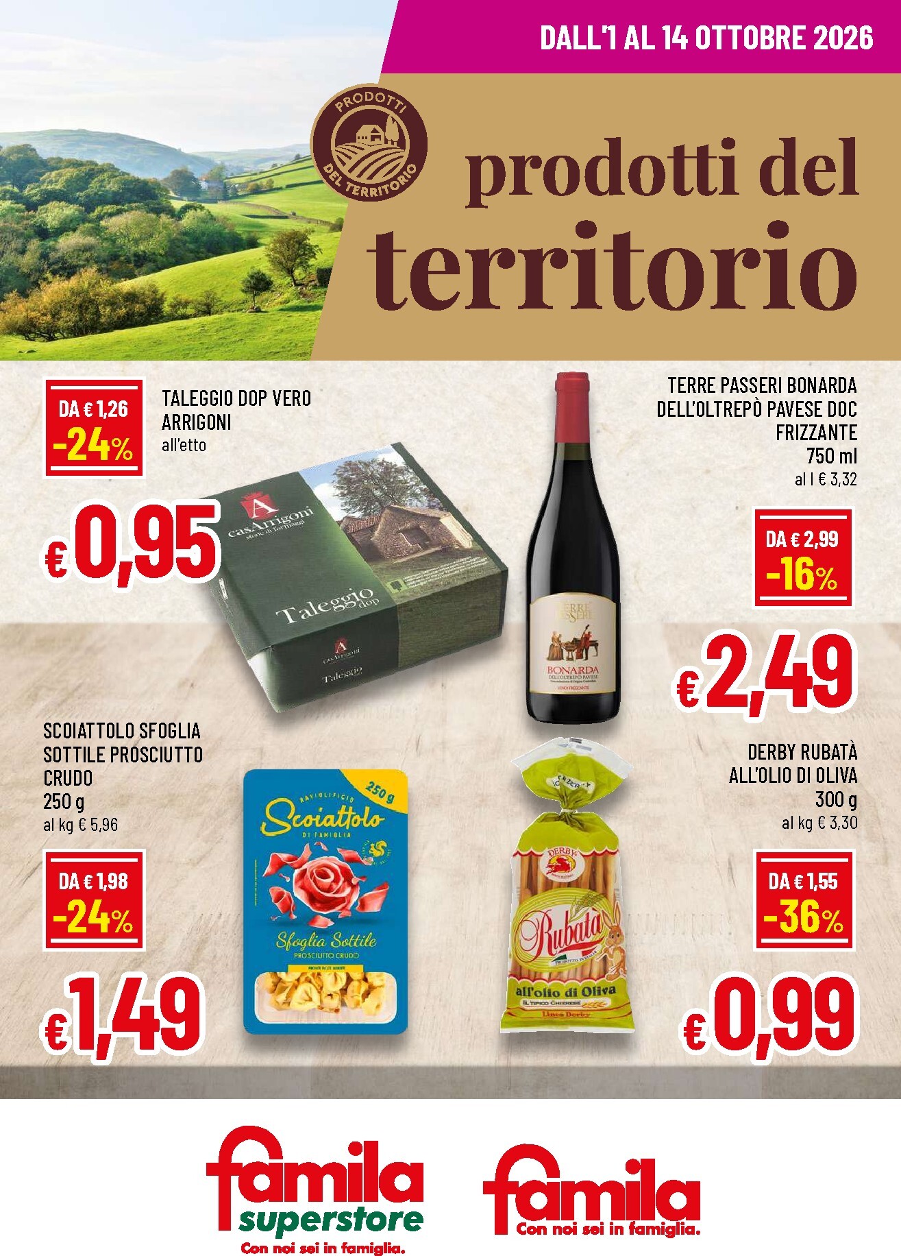 famila - Volantino attuale di Famila - Prodotti del Territorio valido dal giovedì 01/10/2026 al mercoledì 14/10/2026
