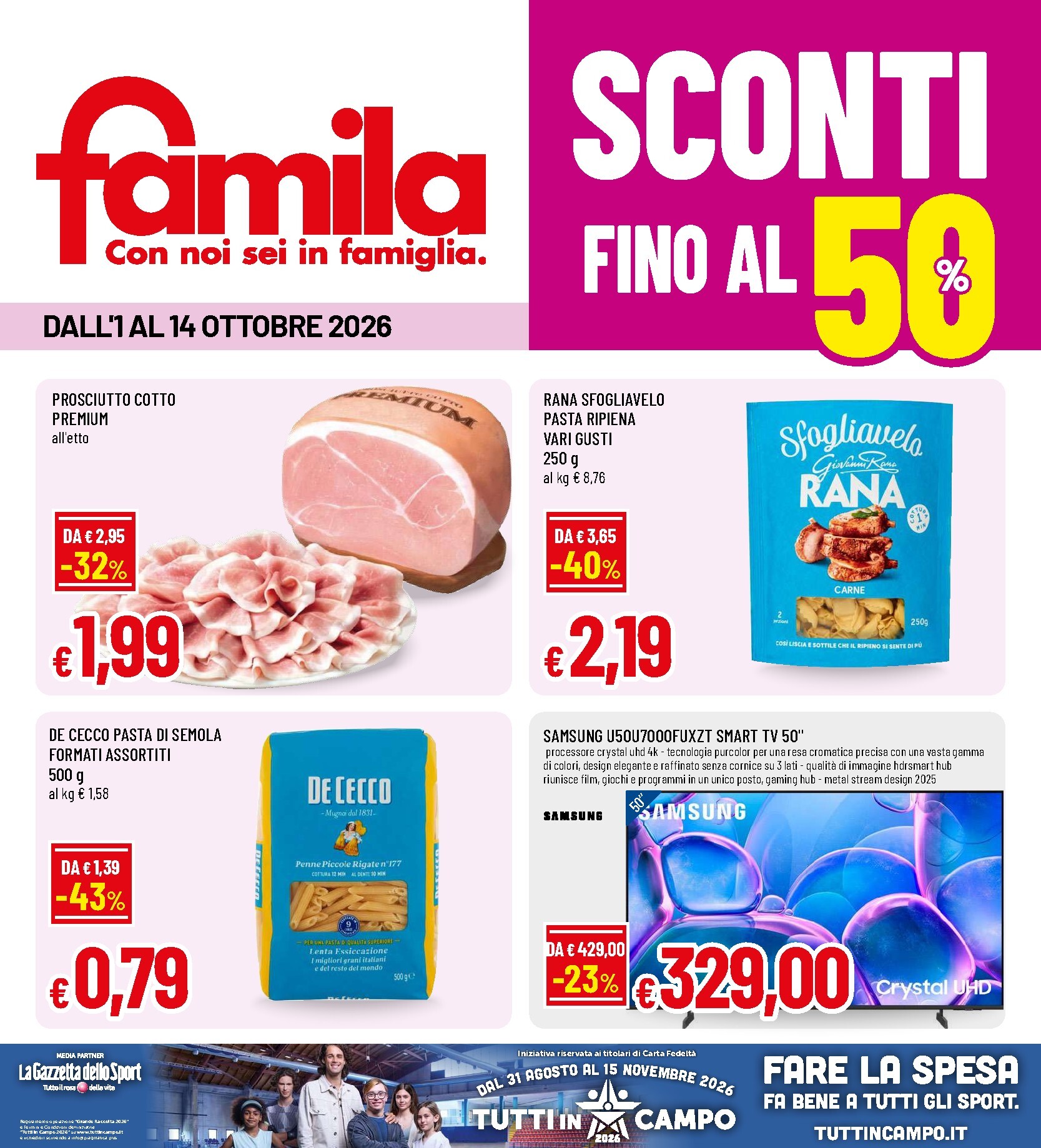 famila - Volantino attuale di Famila valido dal giovedì 01/10/2026 al mercoledì 14/10/2026
