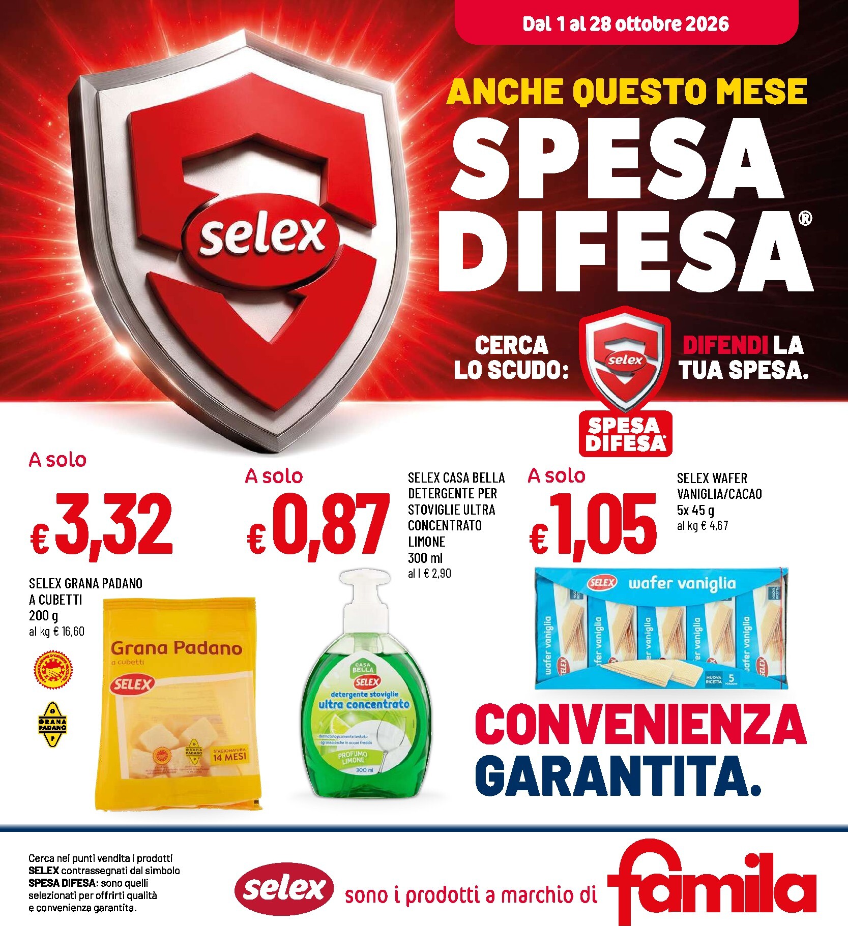 famila - Volantino attuale di Famila - Selex valido dal giovedì 01/10/2026 al mercoledì 28/10/2026