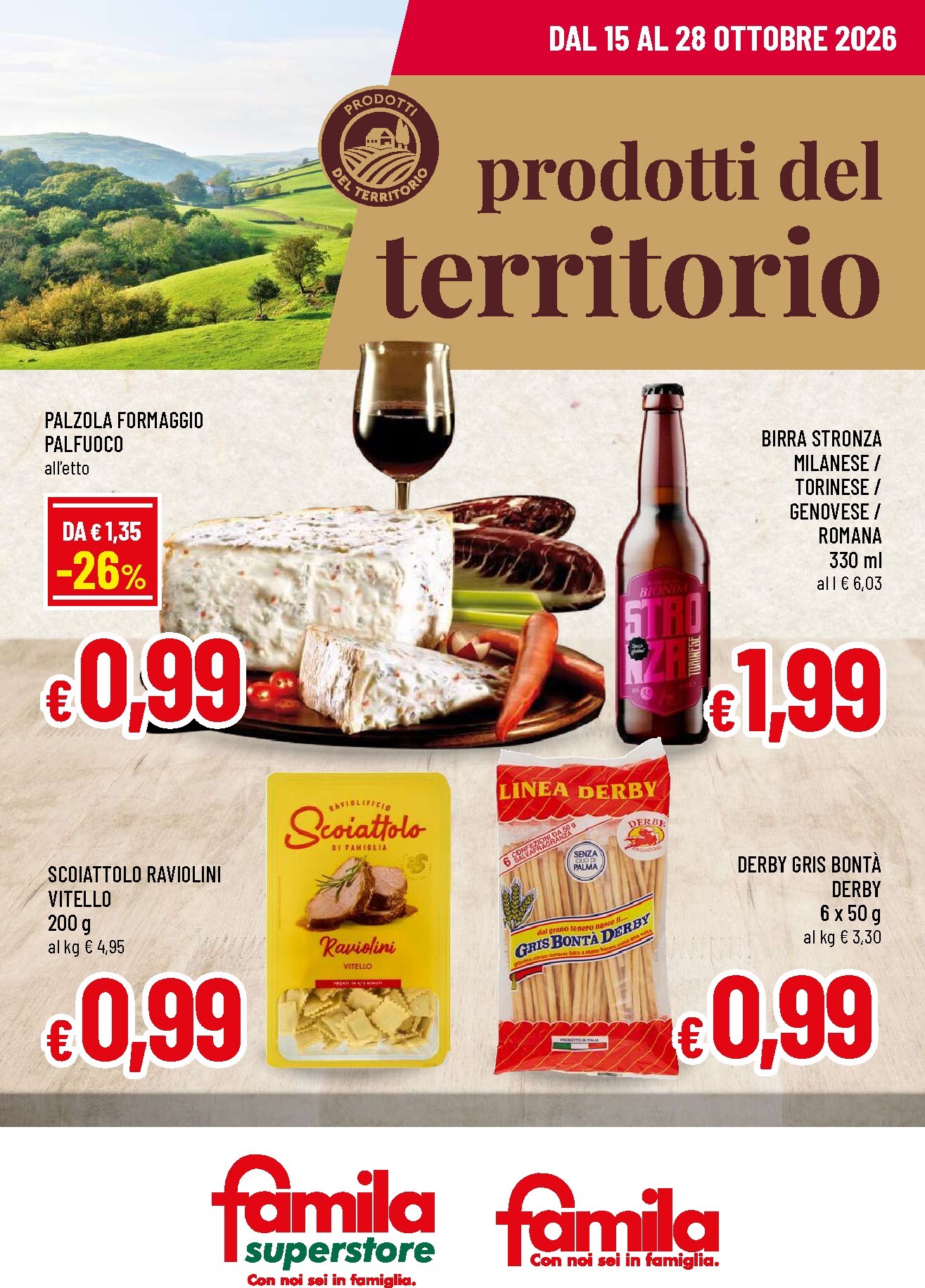 famila - Volantino attuale di Famila - Prodotti DEL Territorio valido dal giovedì 15/10/2026 al mercoledì 28/10/2026 - page: 1