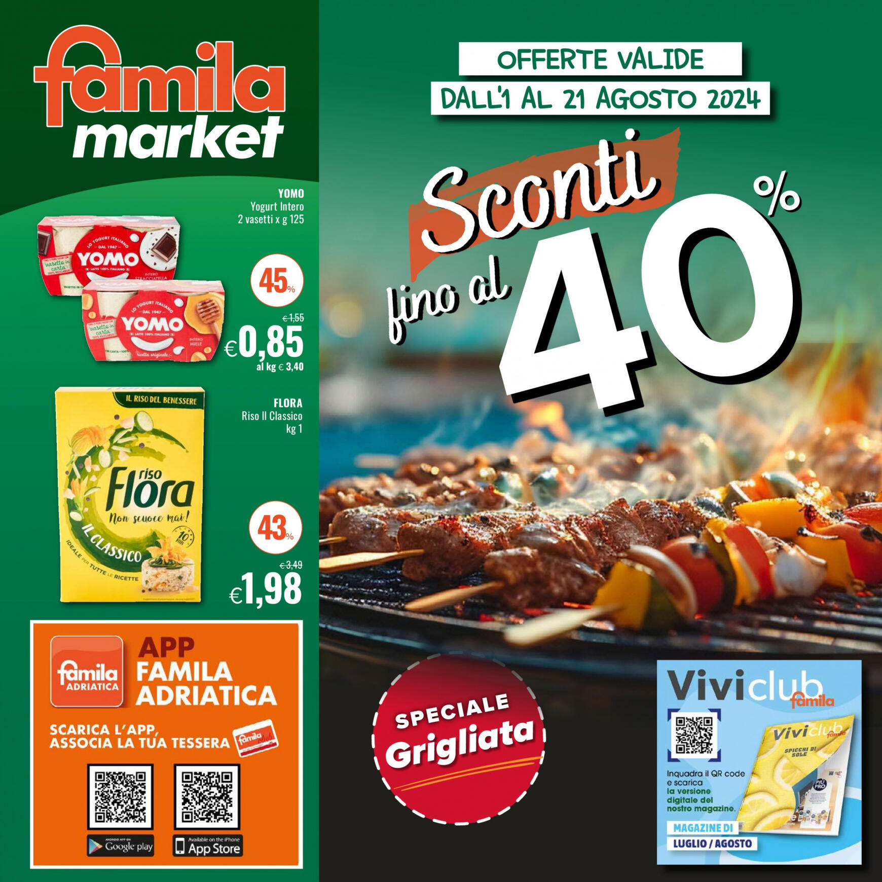 famila - Nuovo volantino Famila market 01.08. - 21.08. - page: 1