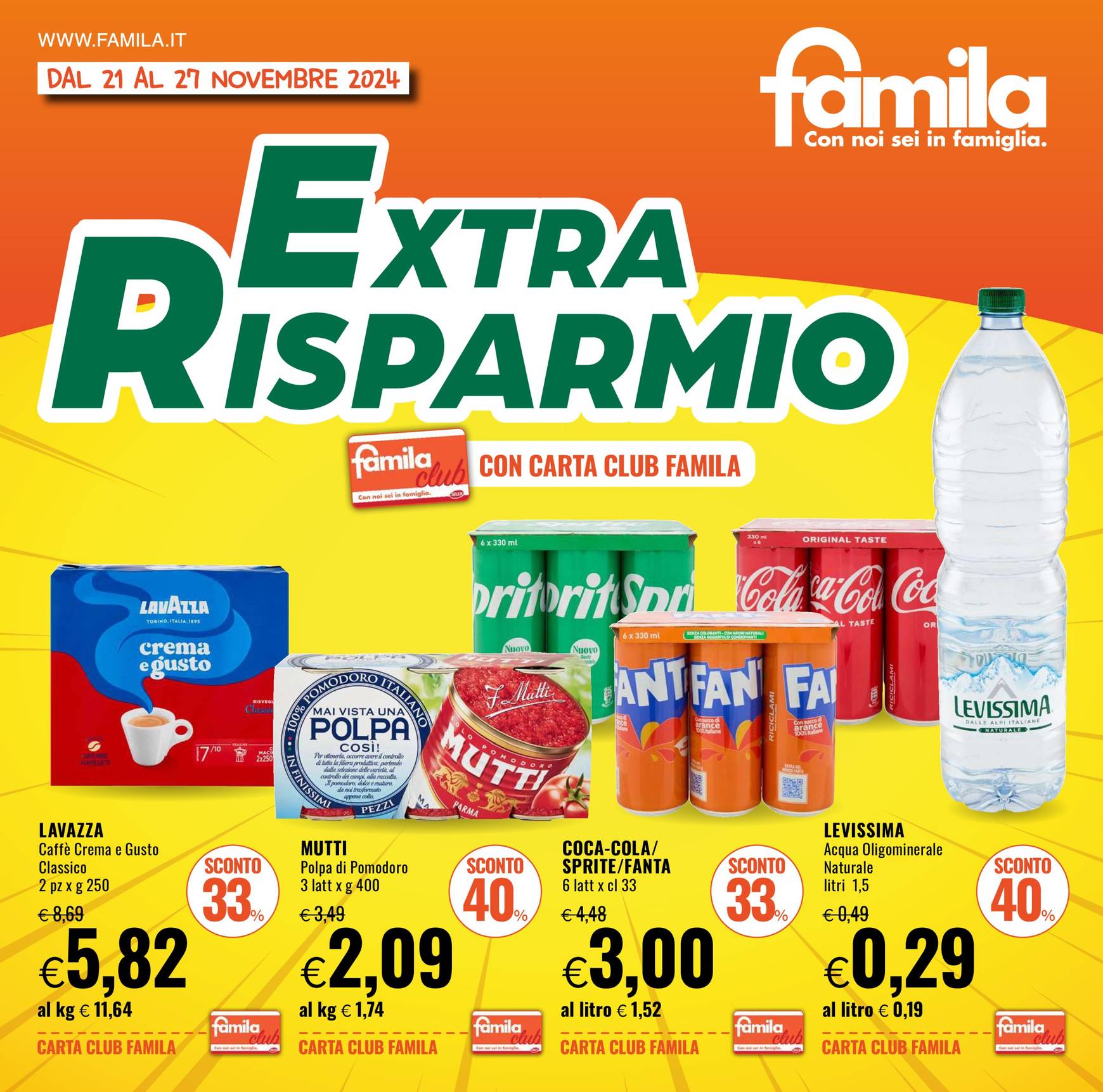 famila - Volantino Famila - Extra Risparmio valido dal 21.11. al 27.11.