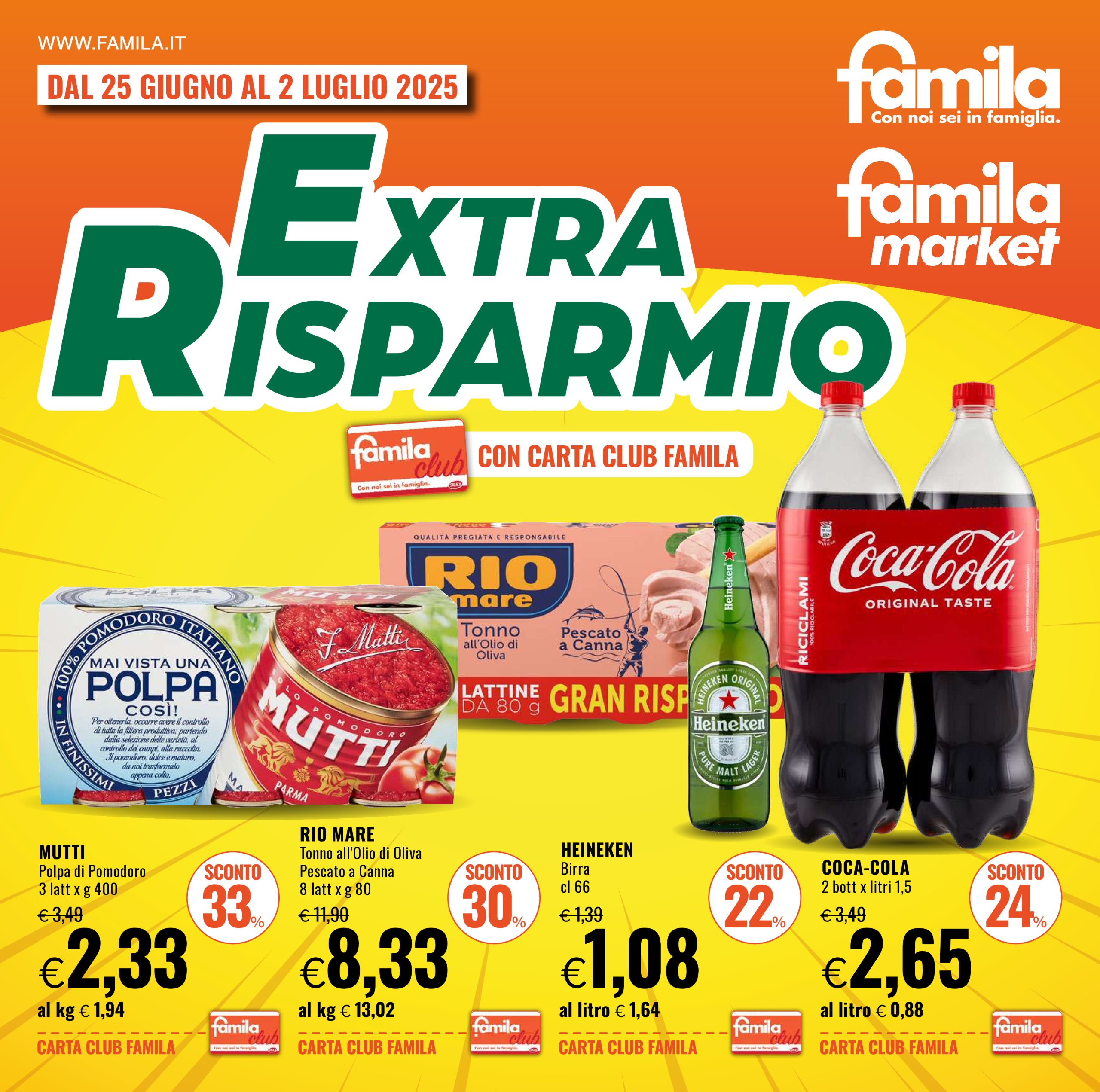 famila - Volantino Famila - Extra Risparmio valido dal 25/06 al 02/07