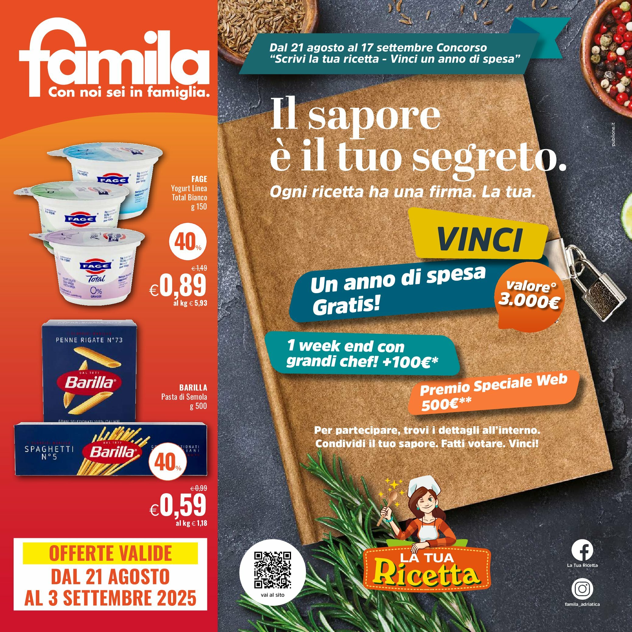 famila - Volantino Famila valido dal 21/08 al 03/09