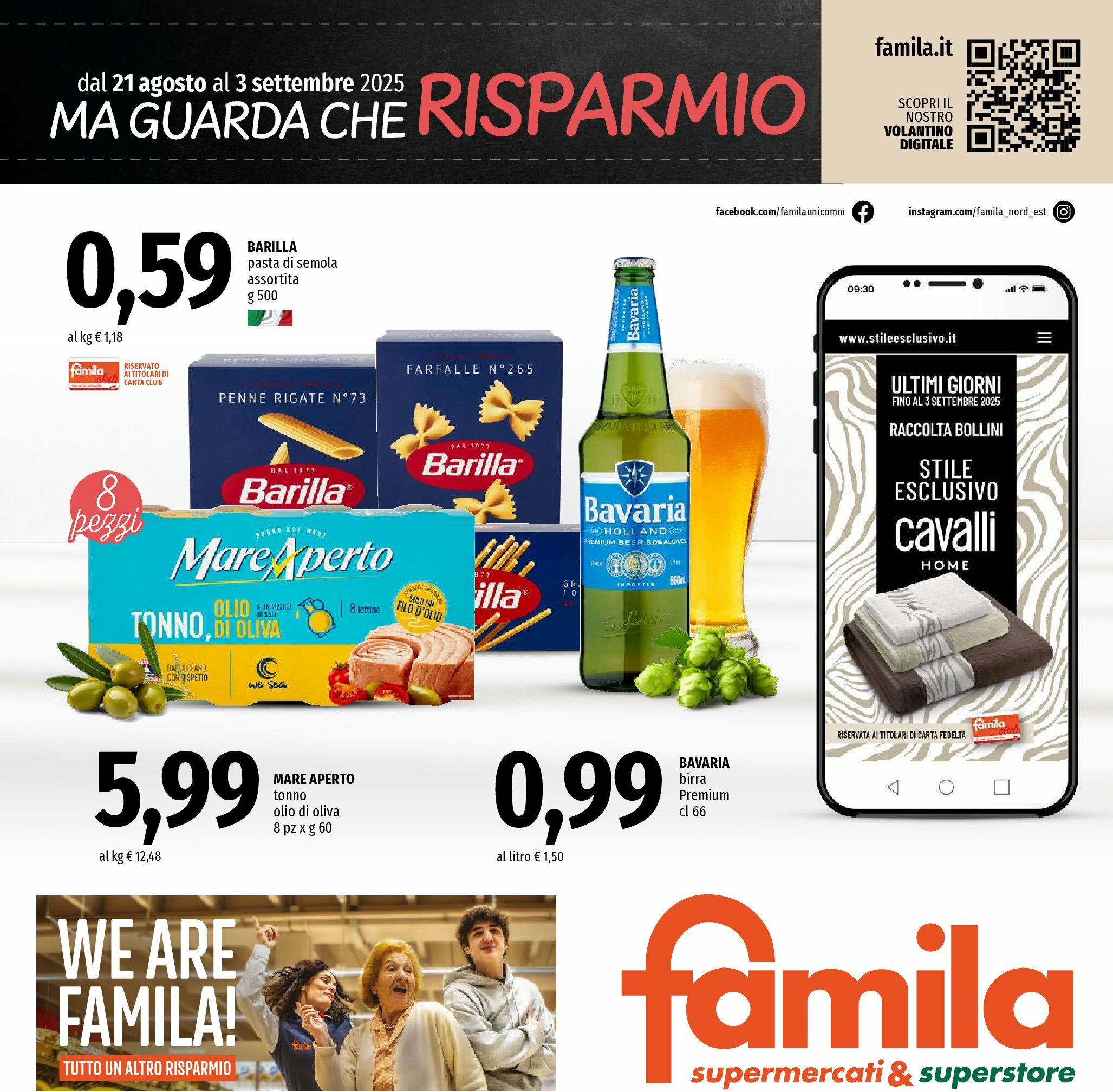 famila - Volantino Famila - Risparmio valido dal 21/08 al 03/09