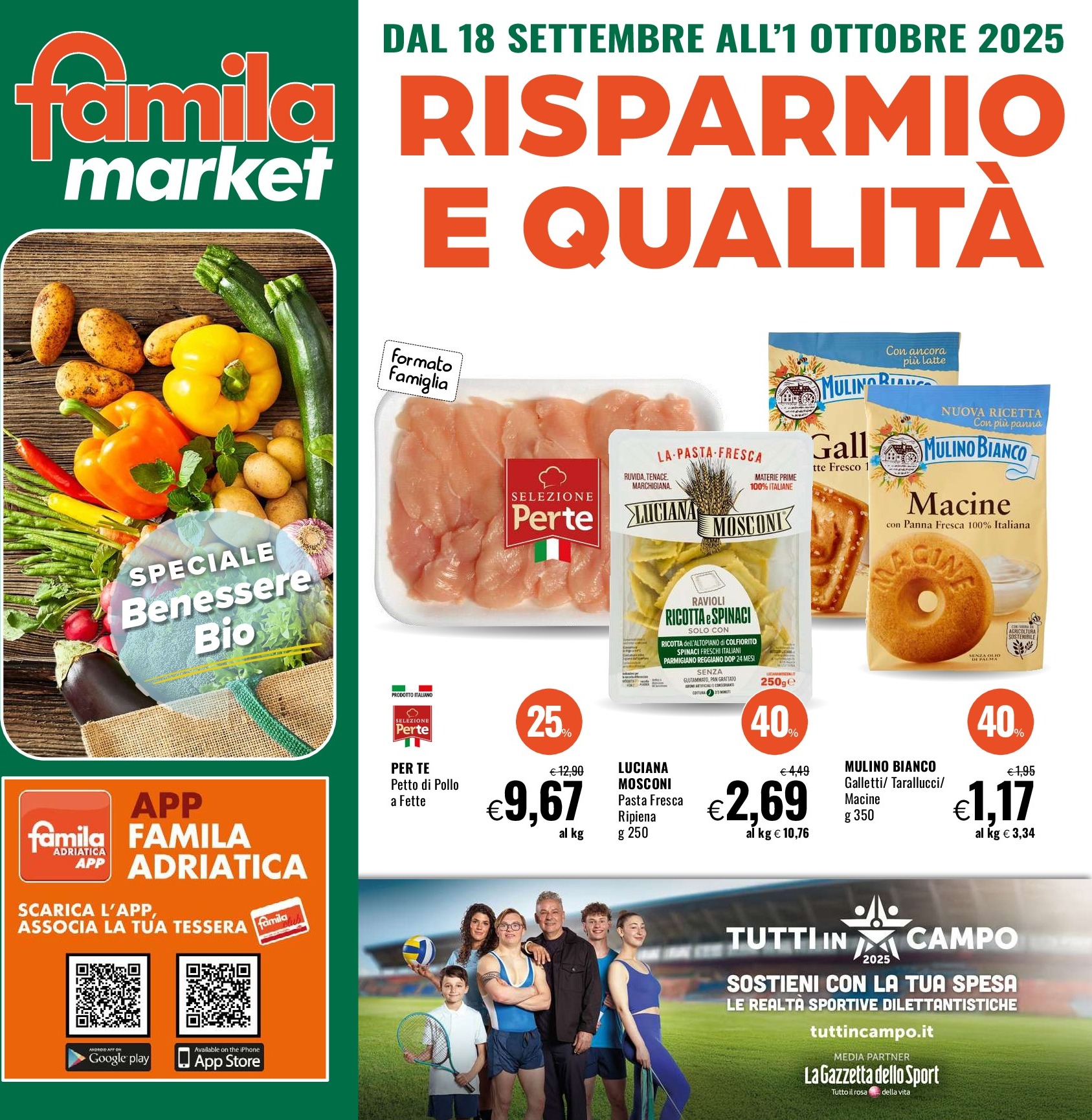 famila - Volantino Famila market valido dal 18/09 al 01/10