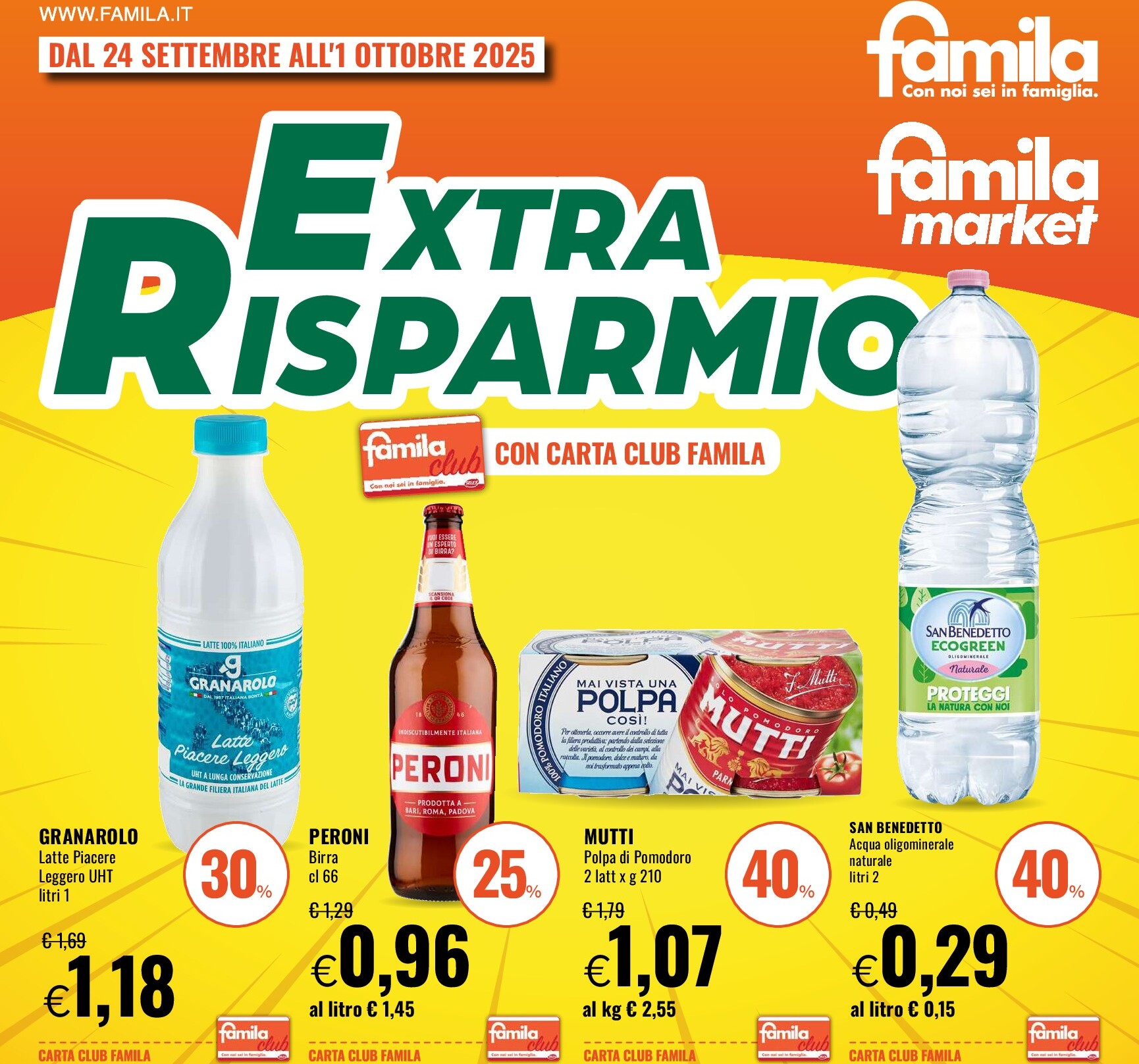 famila - Volantino Famila - Extra Risparmio valido dal 24/09 al 01/10
