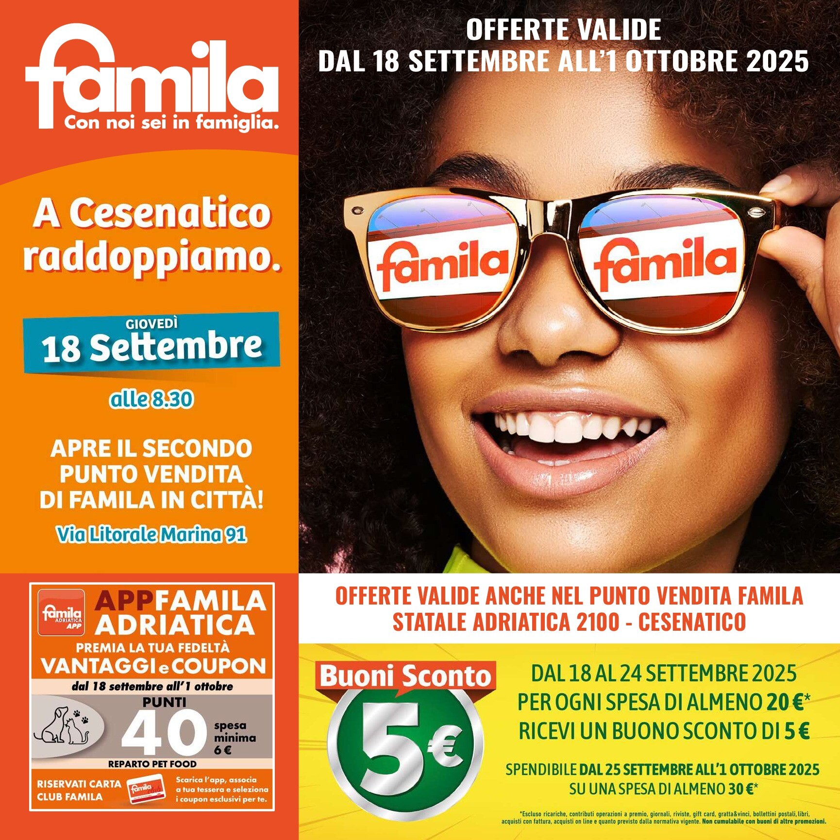 famila - Volantino Famila - A Cesenatico raddoppiamo valido dal 18/09 al 01/10
