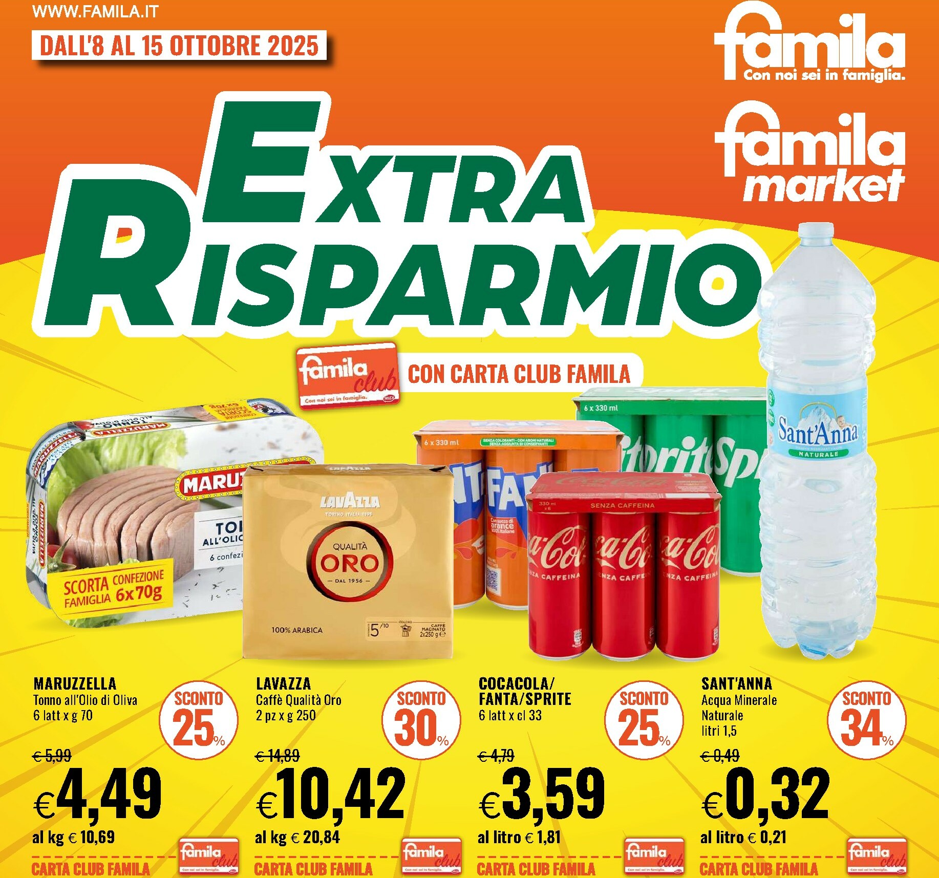 famila - Volantino Famila - Extra Risparmio valido dal 08/10 al 15/10