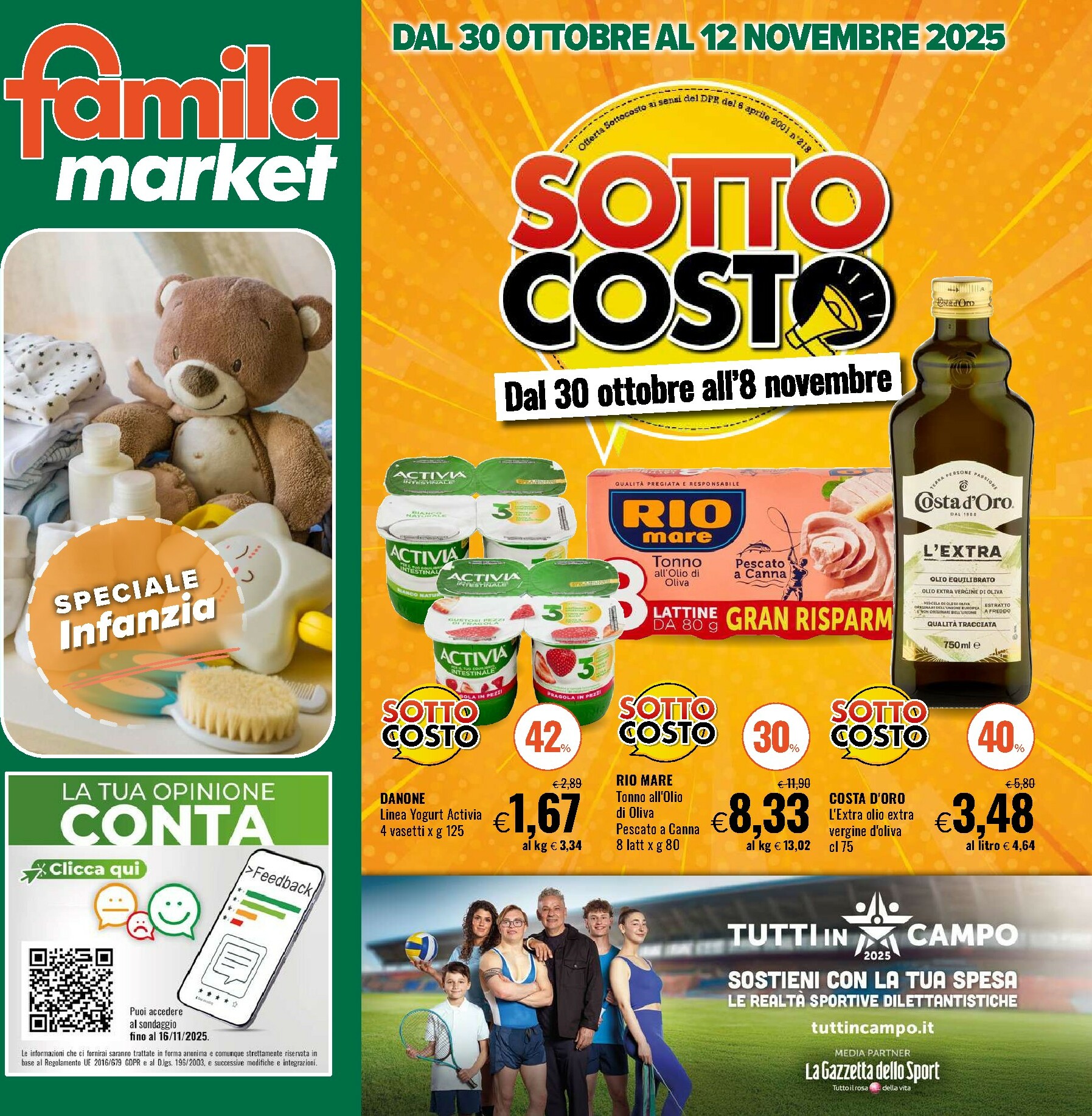 famila - Volantino Famila market valido dal 30/10 al 12/11 - page: 1