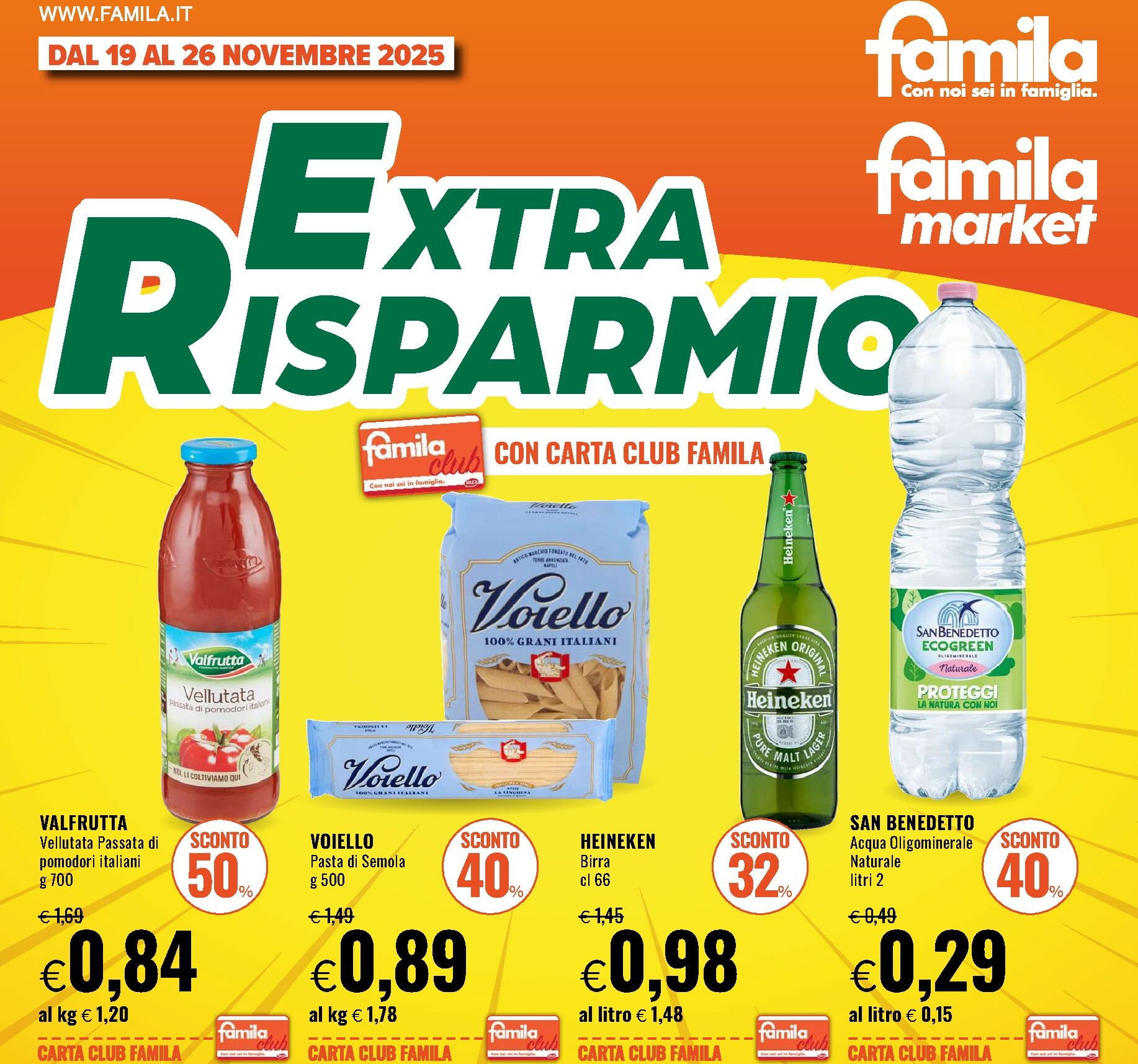 famila - Volantino Famila - Extra Risparmio valido dal 19/11 al 26/11