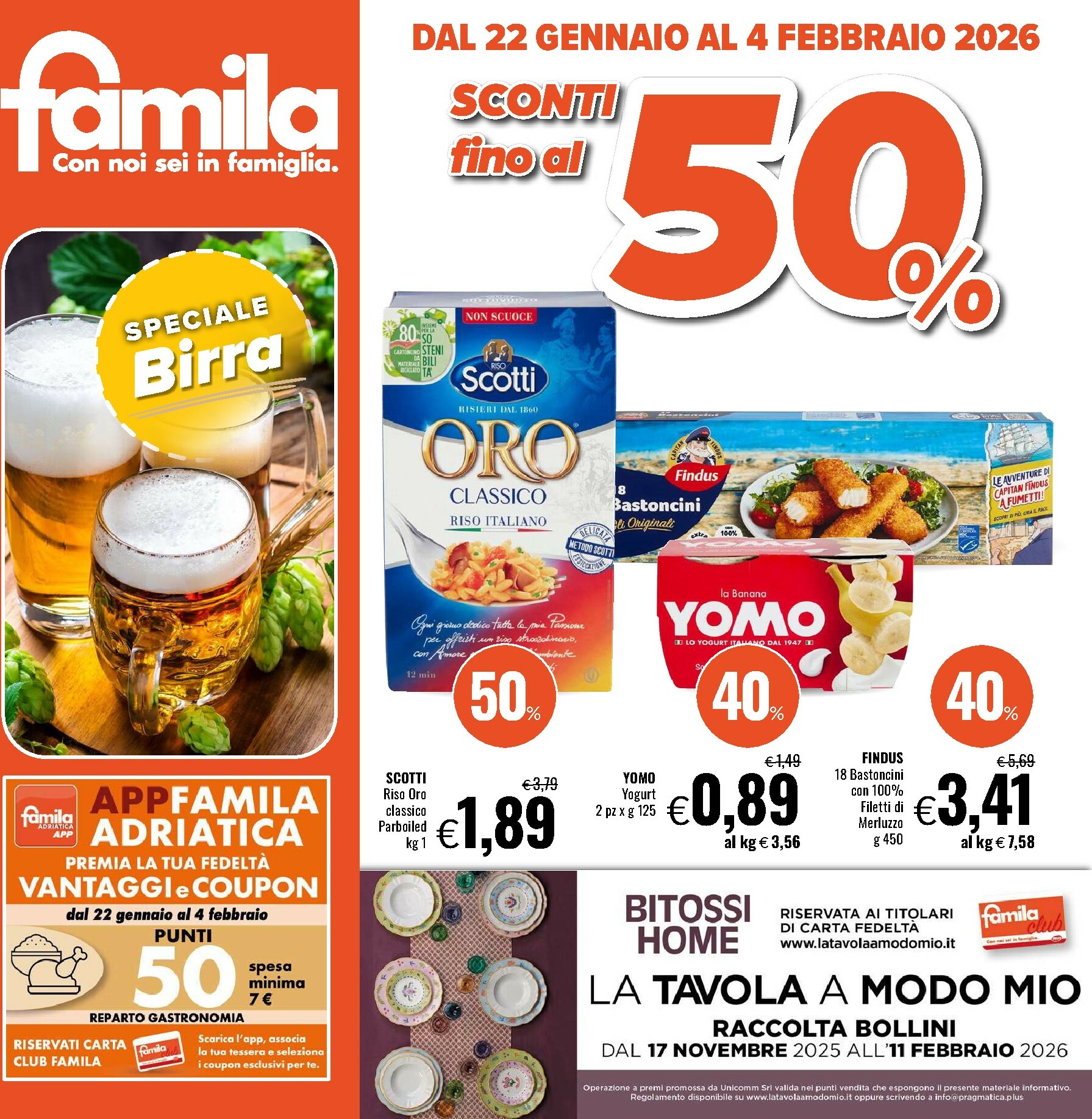 famila - Volantino Famila valido dal 22/01 al 04/02 - page: 1