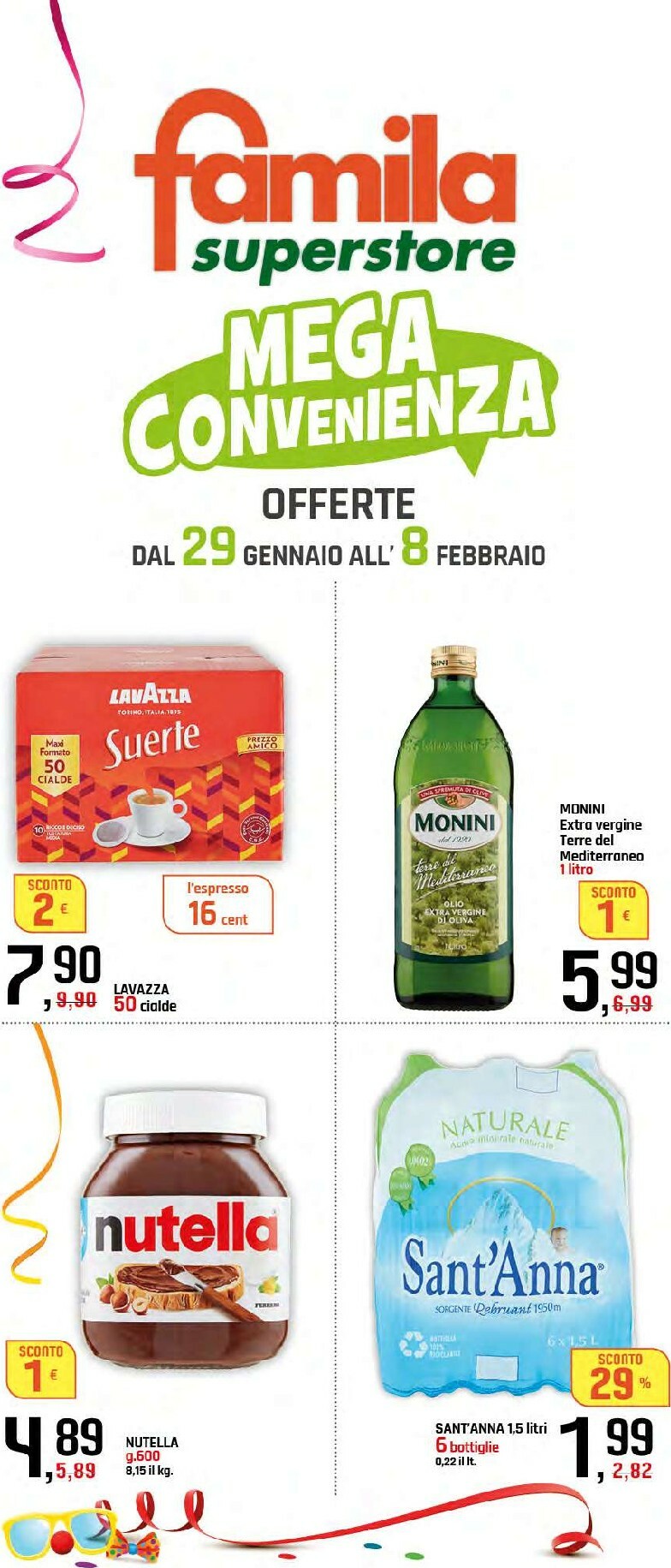 famila - Volantino Famila Superstore valido dal 29/01/2026 al 08/02/2026