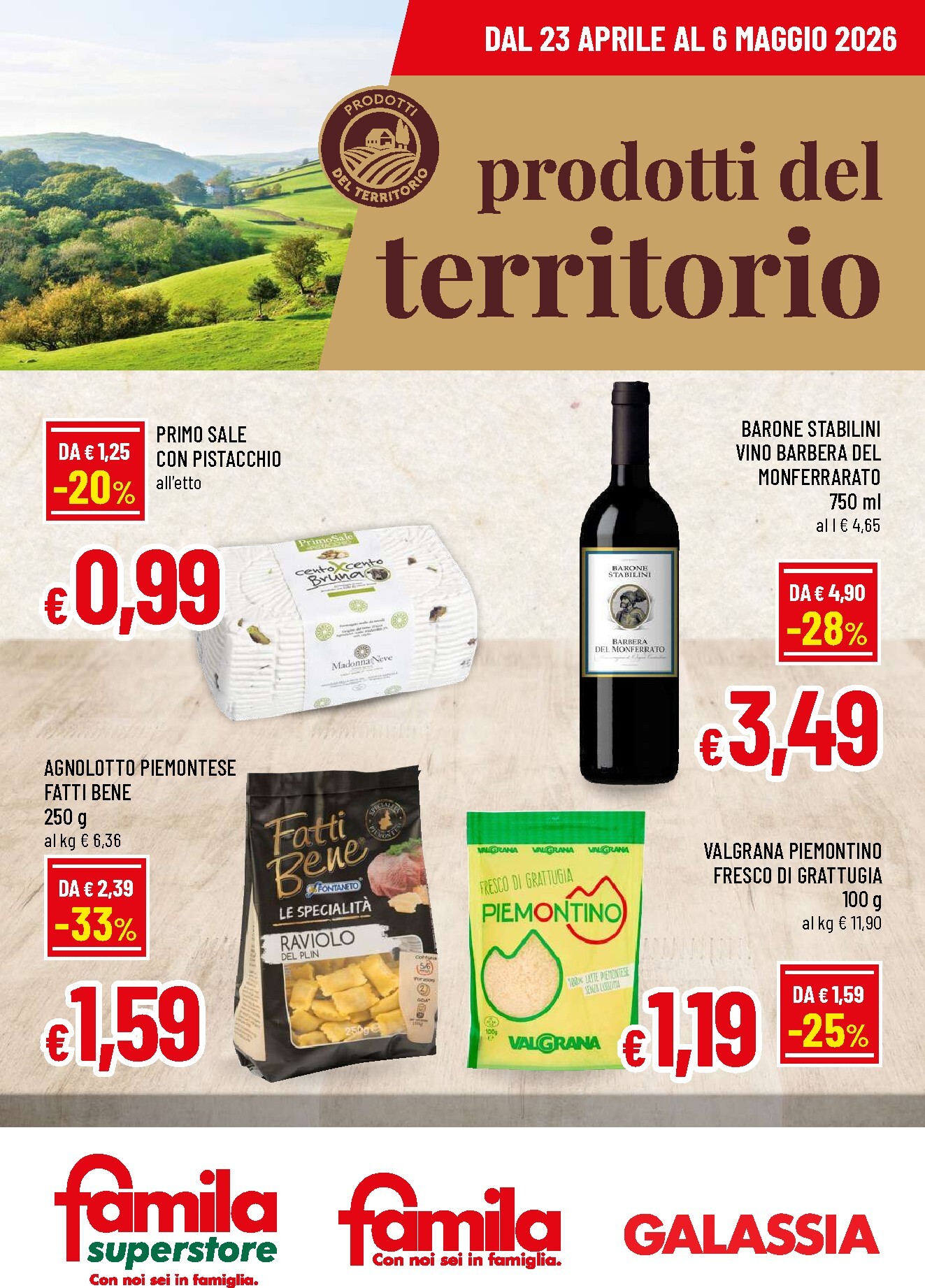 famila - Volantino attuale di Famila - Prodotti del territorio valido dal giovedì 23/04/2026 al mercoledì 06/05/2026