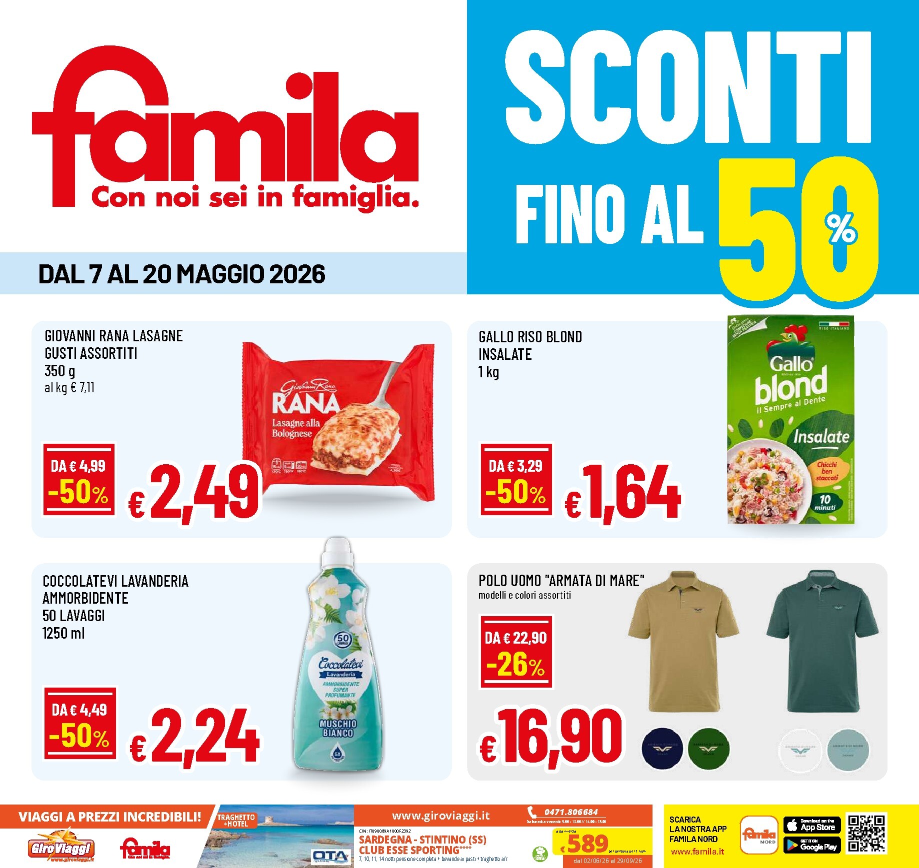 famila - Volantino attuale di Famila - Sconti fino al 50% valido dal giovedì 07/05/2026 al mercoledì 20/05/2026