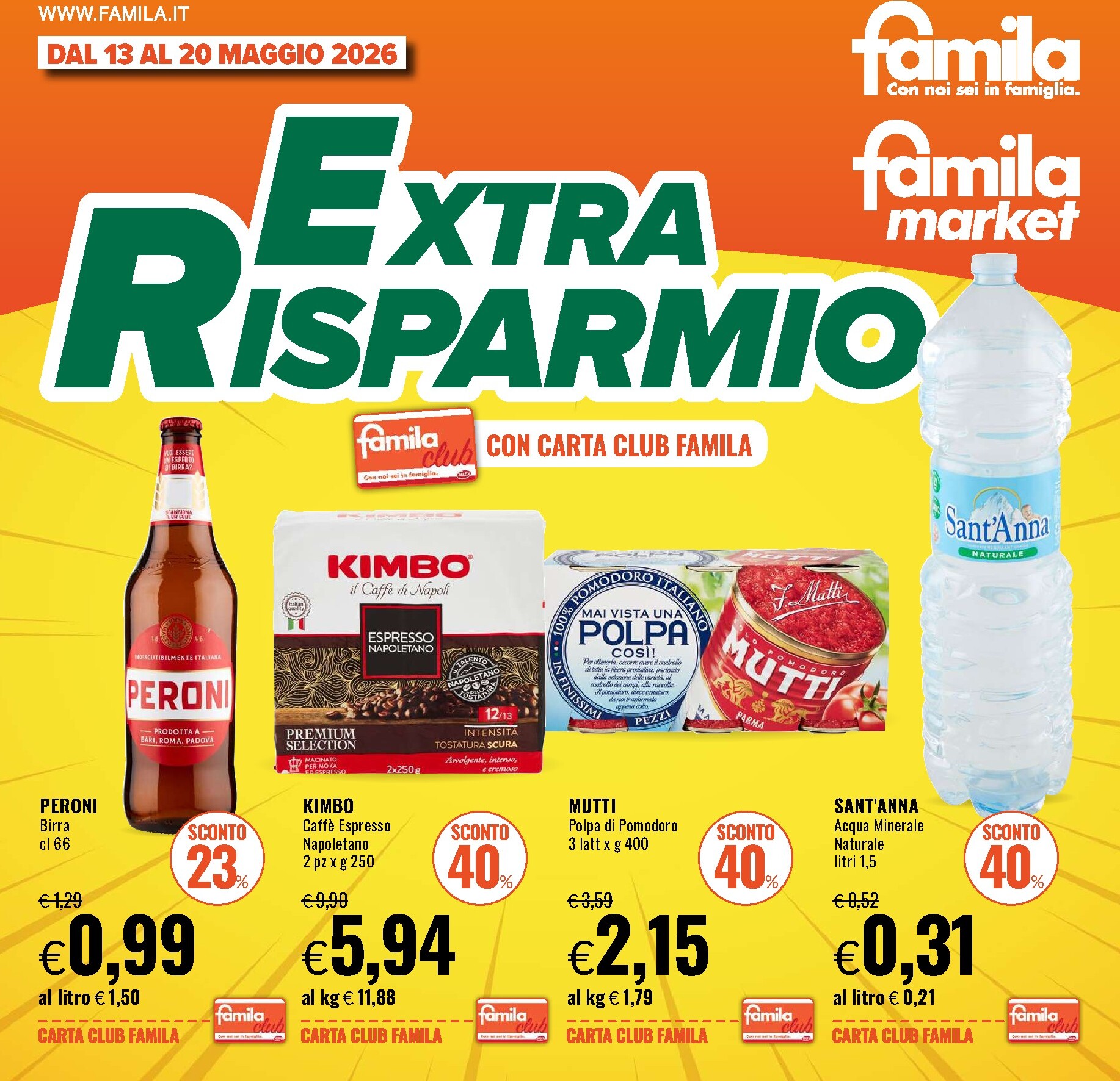 famila - Volantino futuro Famila - Extra Risparmio valido dal mercoledì 13/05/2026 al mercoledì 20/05/2026