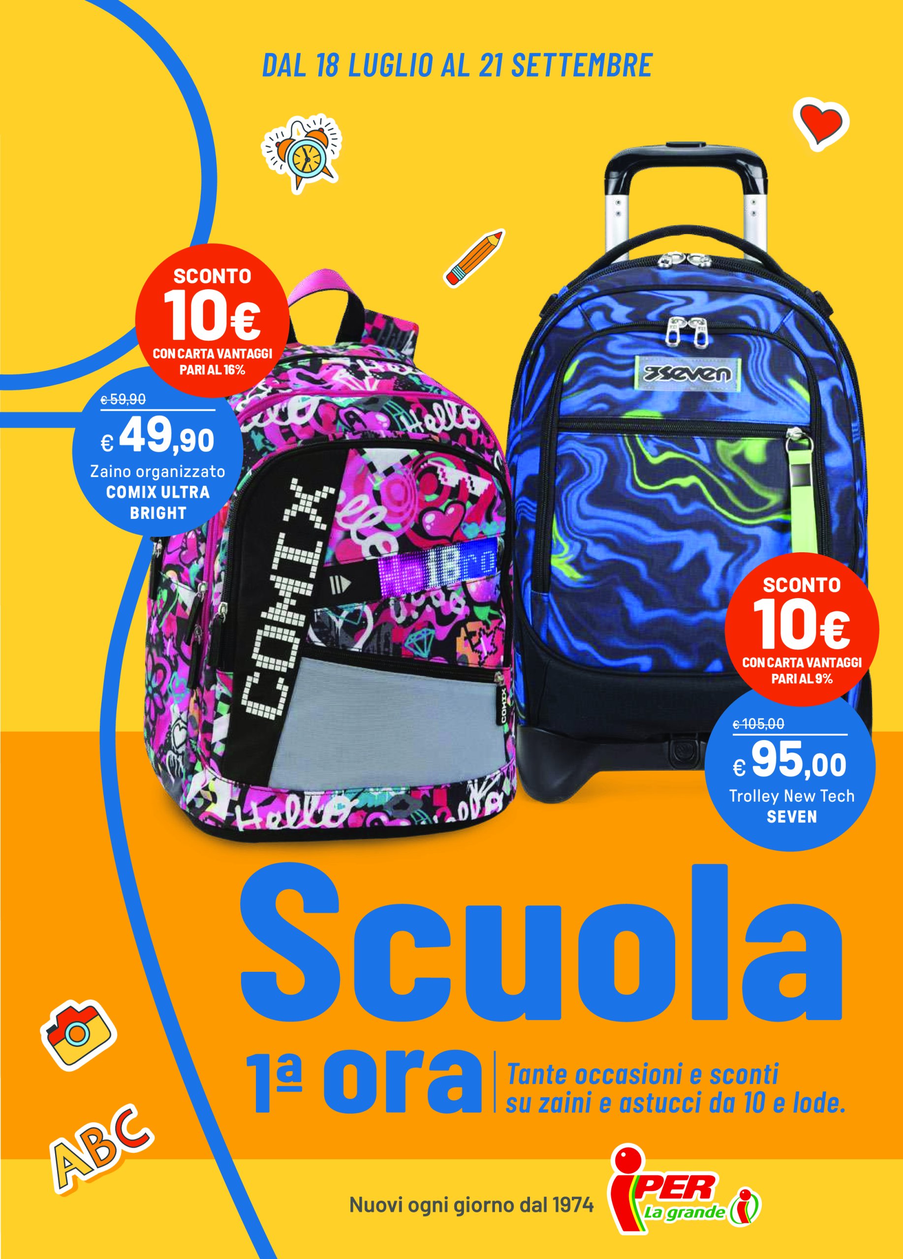 iper - Volantino Iper - Scuola valido dal 18/07 al 21/09
