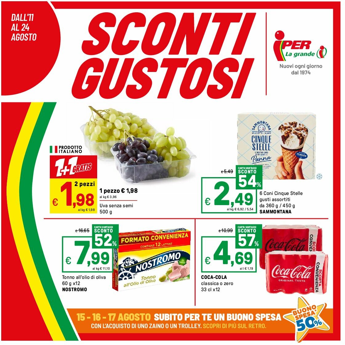 iper - Volantino Iper valido dal 11/08 al 24/08