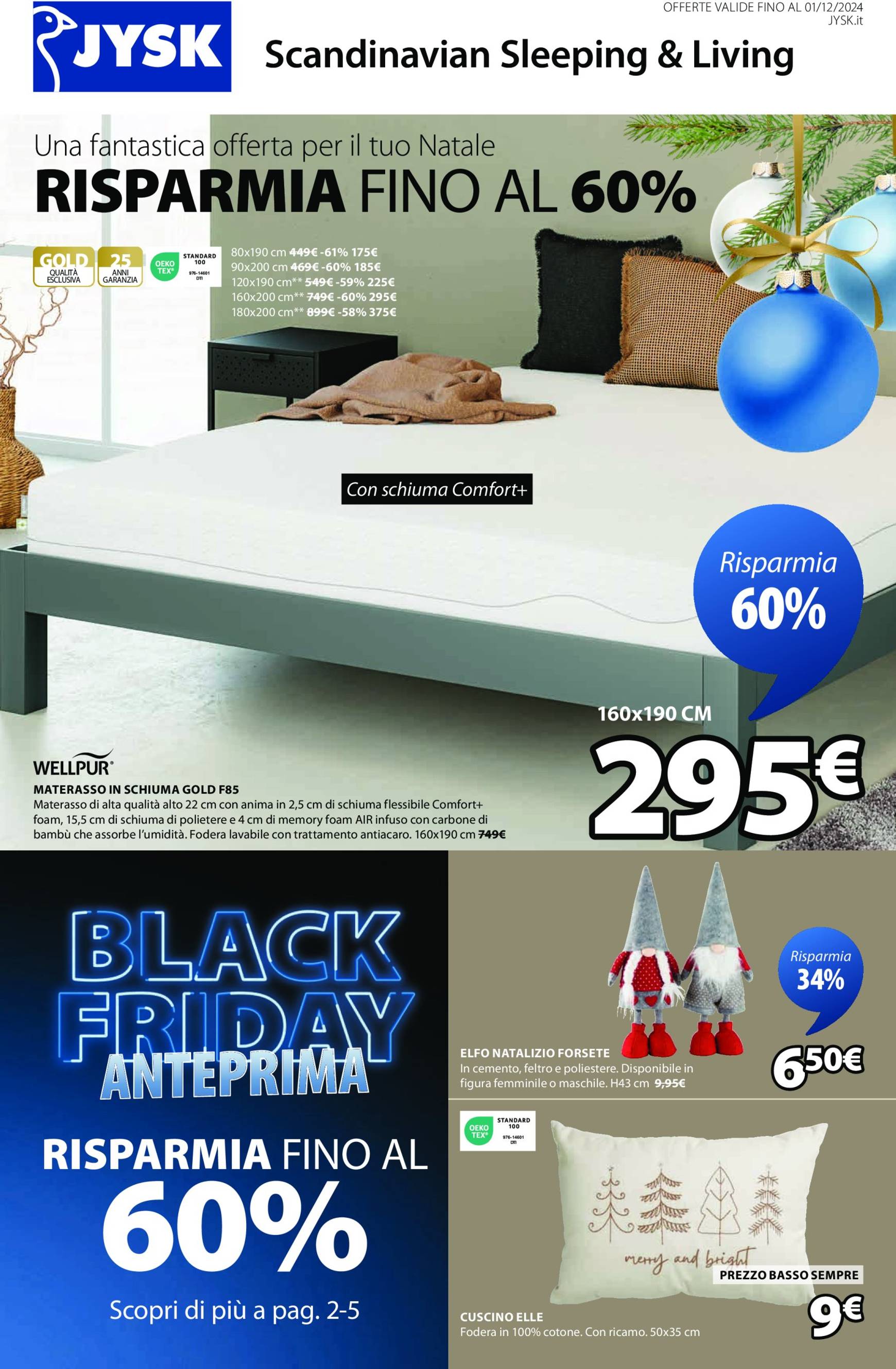 jysk - Volantino JYSK - Black Friday Grandi offerte valido dal 17.11. al 01.12.