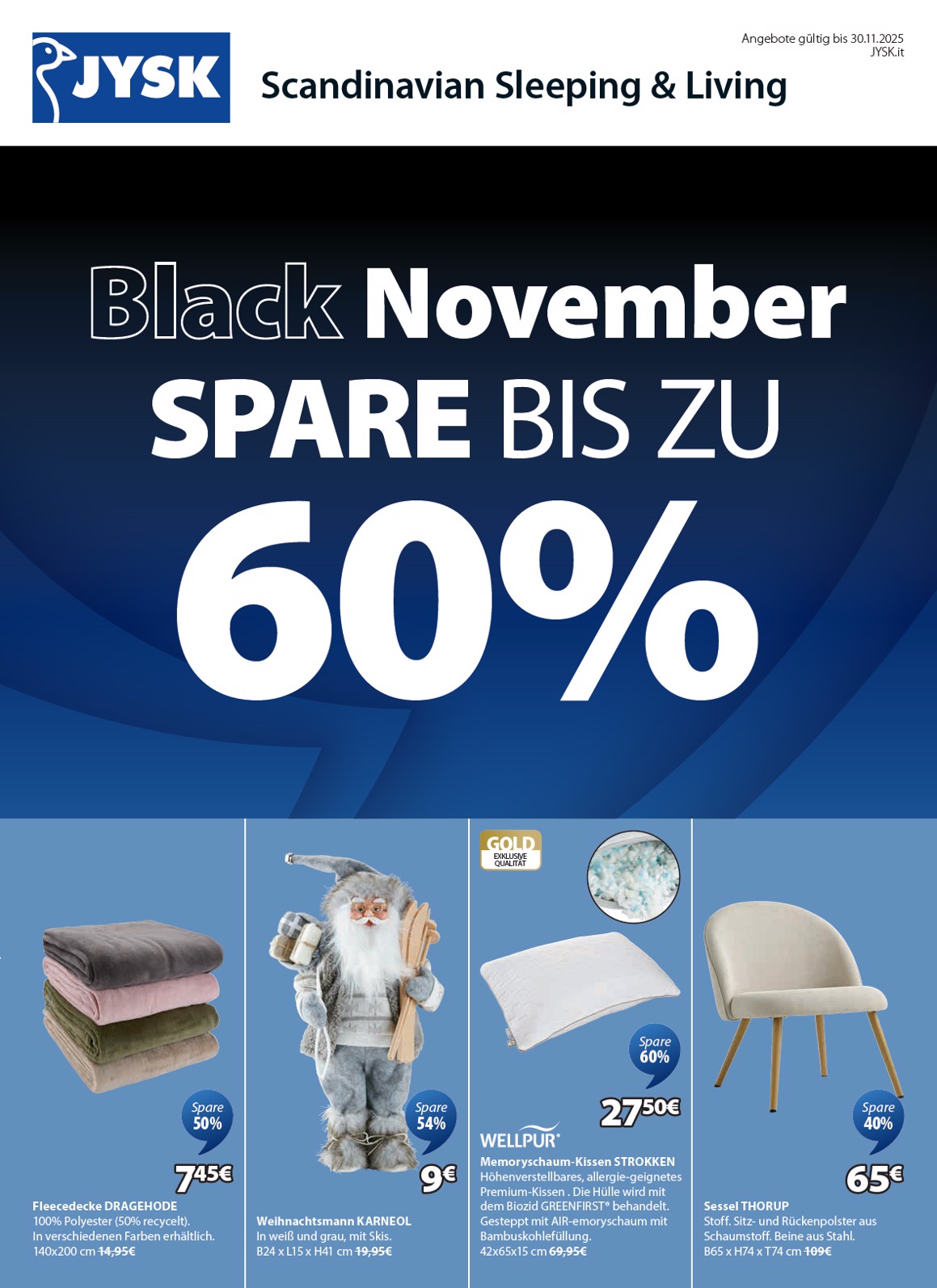 jysk - Volantino JYSK - Großartige Angebote valido dal 06/11 al 30/11