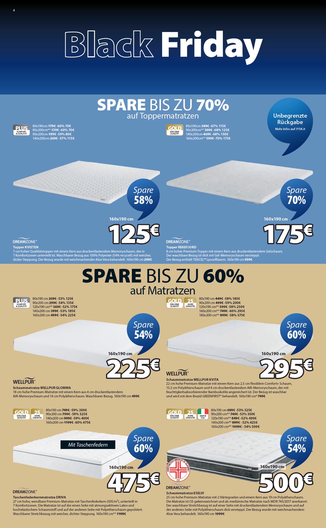jysk - Volantino JYSK - Großartige Angebote valido dal 27/11 al 30/11 - page: 4