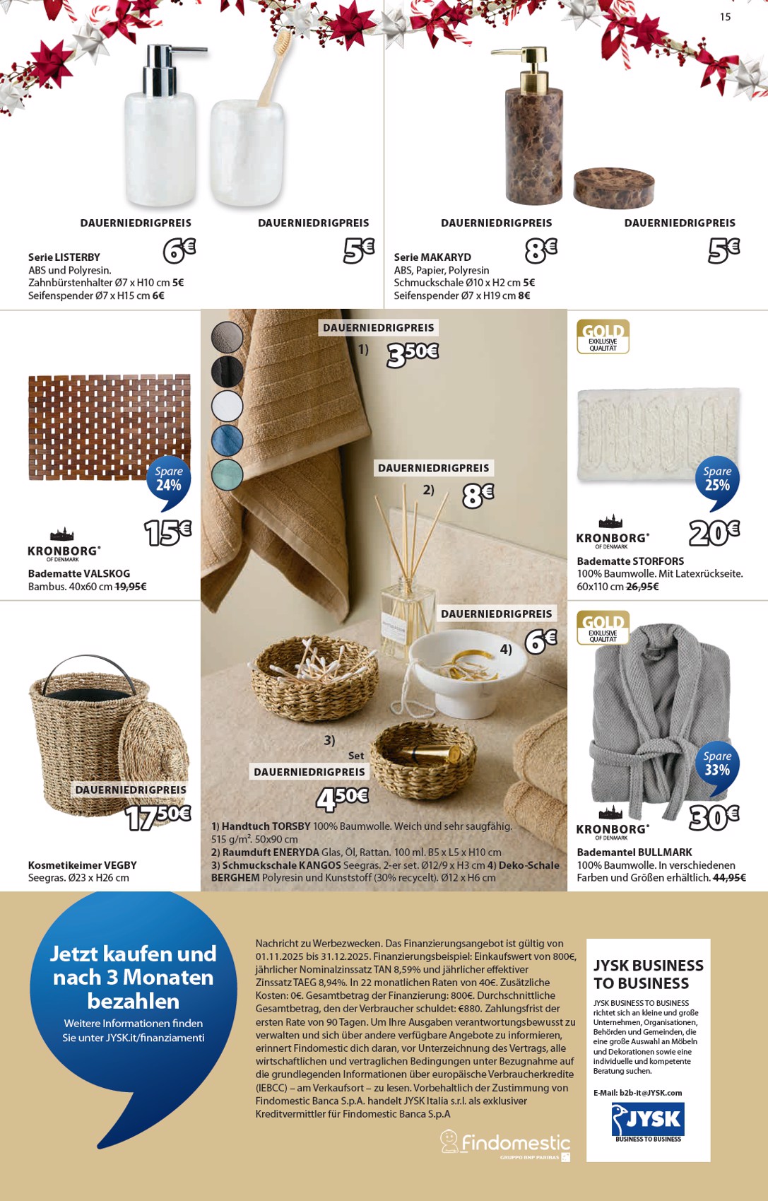 jysk - Volantino JYSK - Großartige Angebote valido dal 11/12 al 31/12 - page: 15