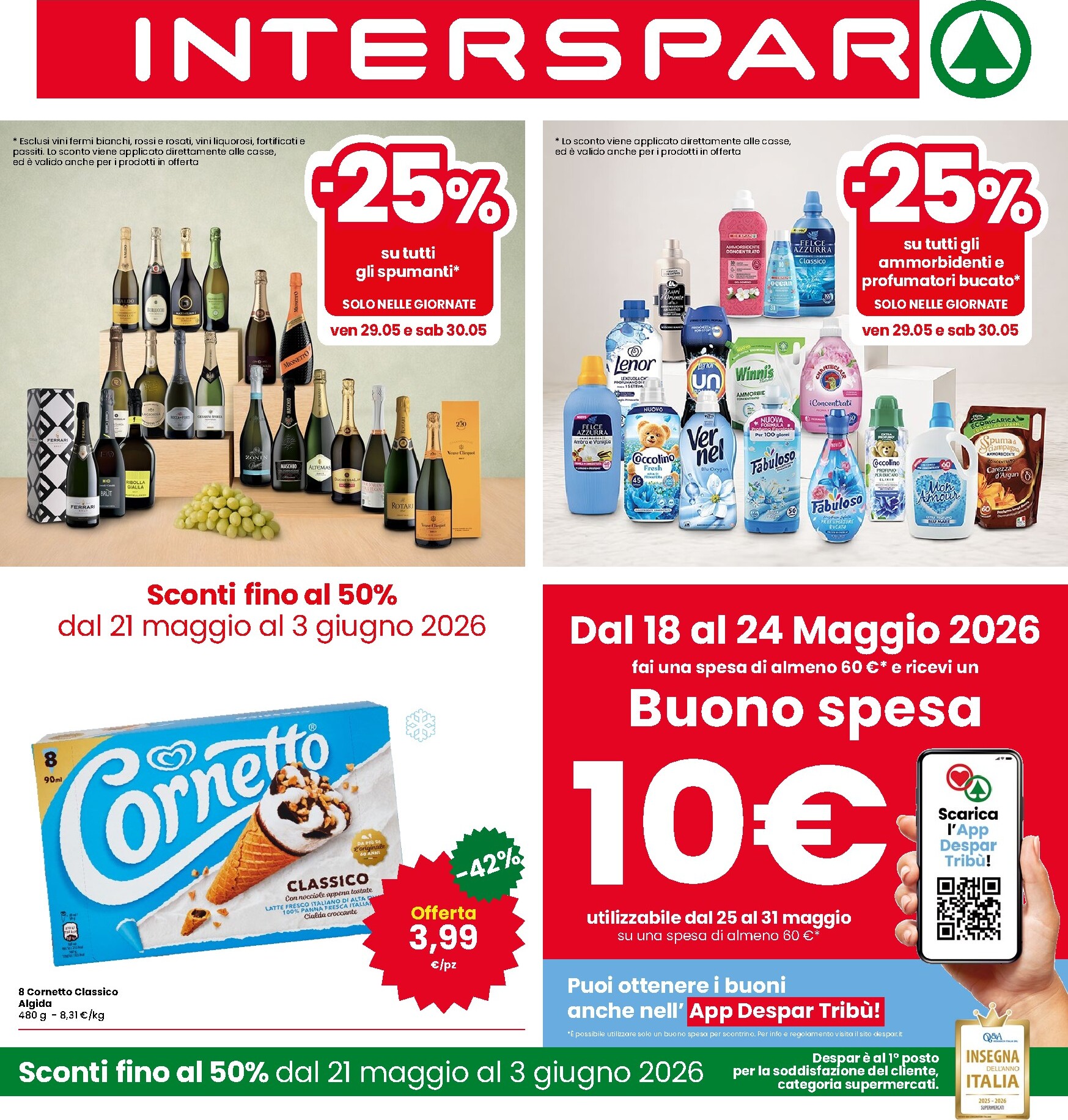 interspar - Volantino attuale di INTERSPAR valido dal giovedì 21/05/2026 al mercoledì 03/06/2026 - page: 1