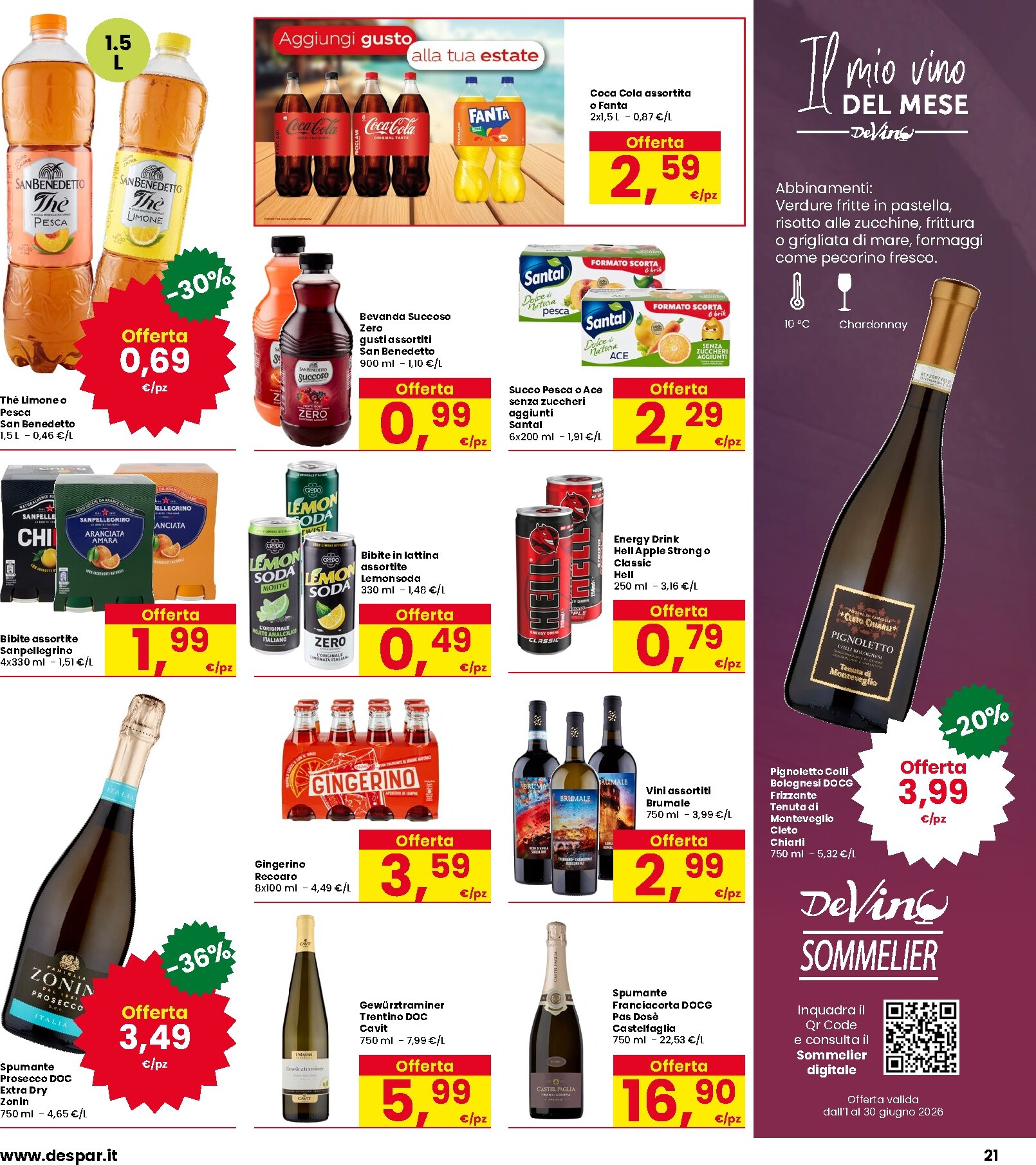 interspar - Volantino attuale di INTERSPAR valido dal giovedì 18/06/2026 al mercoledì 01/07/2026 - page: 21