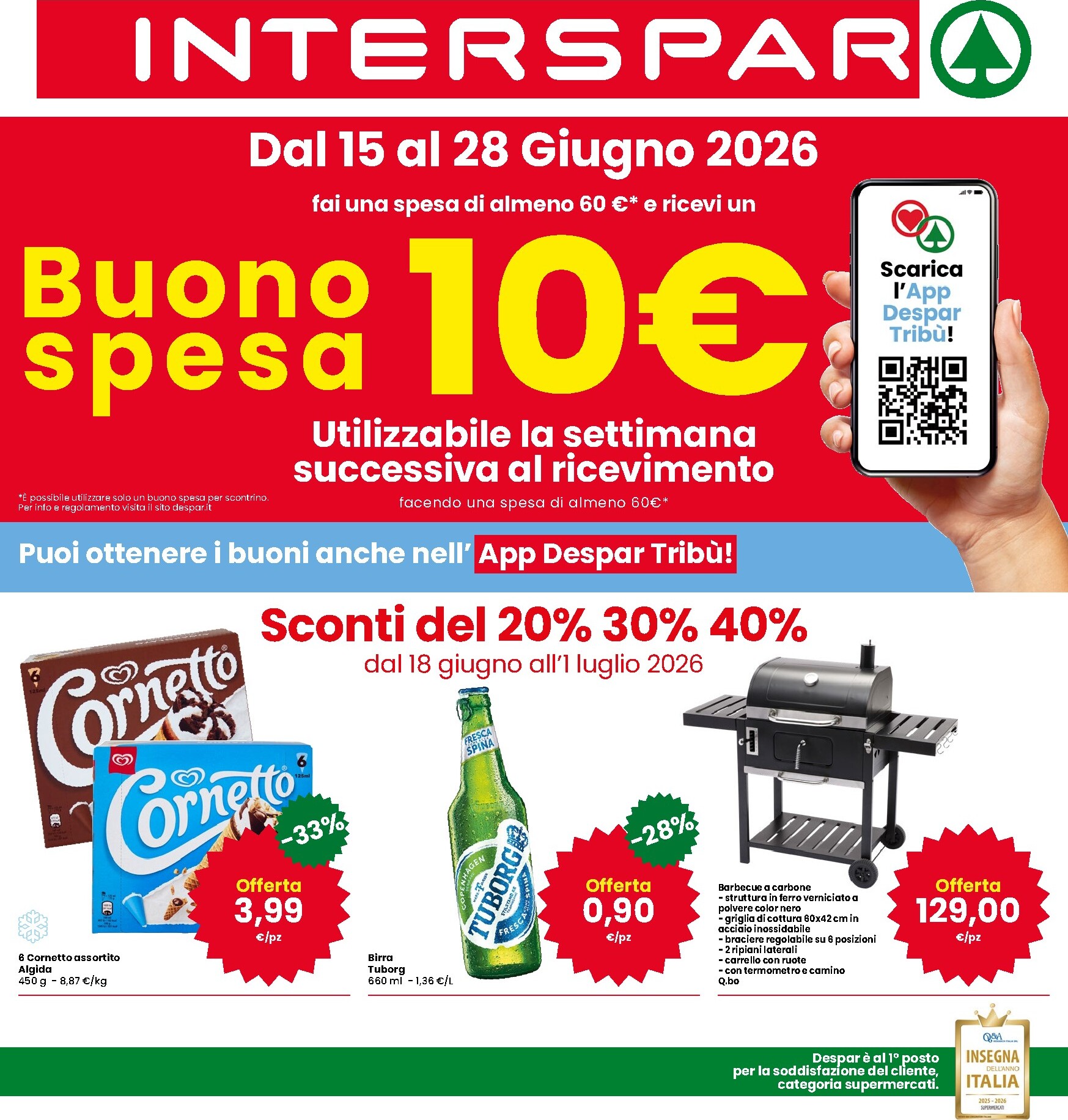 interspar - Volantino attuale di INTERSPAR valido dal giovedì 18/06/2026 al mercoledì 01/07/2026